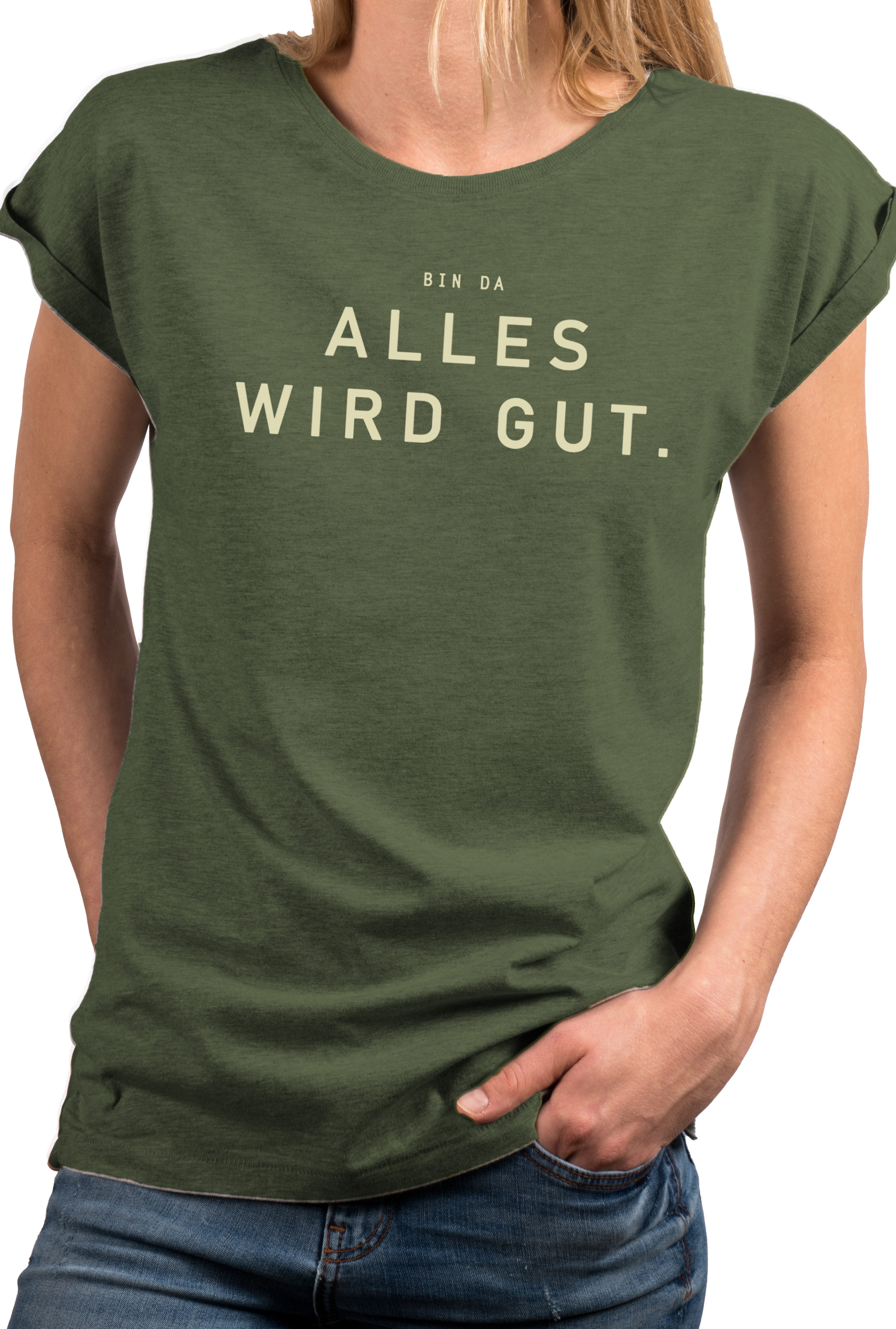 MAKAYA Print-Shirt Damen lustige Sprüche für günstig online kaufen