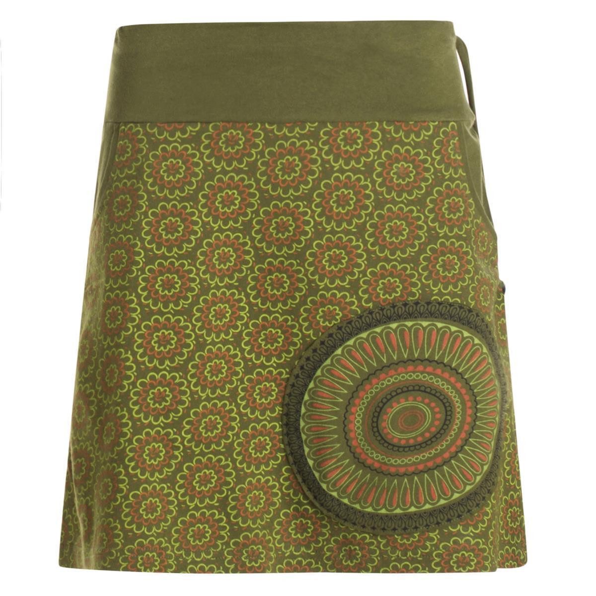 Vishes Minirock Kurzer Damen Baumwoll-Rock Taschen-Rock günstig online kaufen