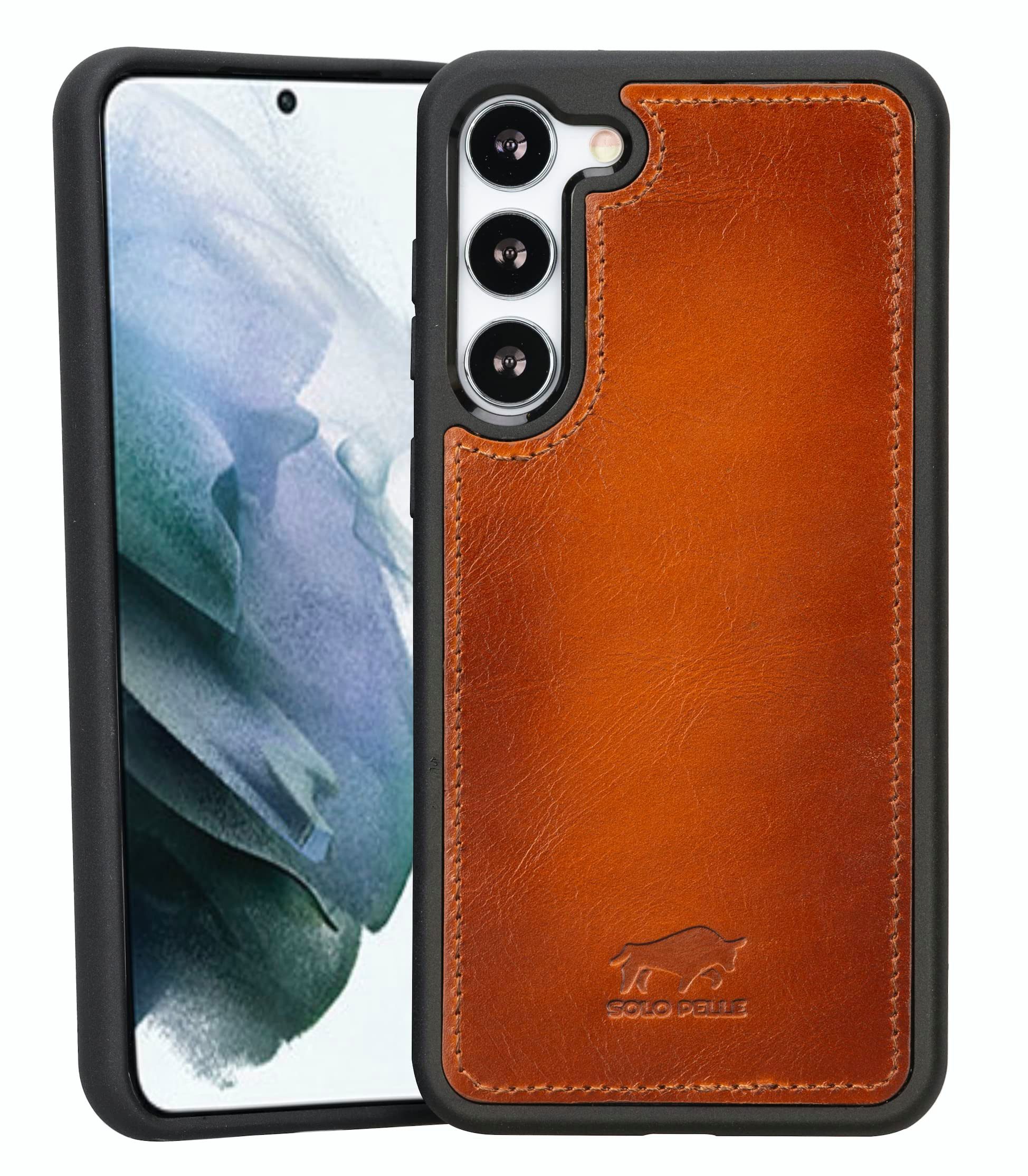 Solo Pelle Smartphonetasche Lederhülle für Samsung Galaxy S23+ / S23 Plus Echtleder