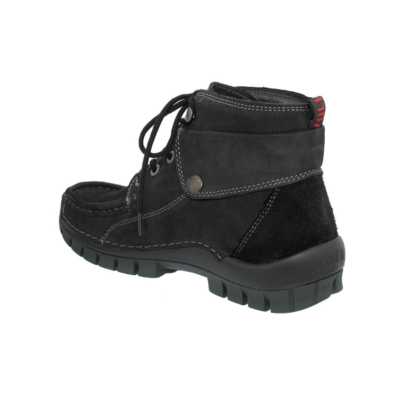 WOLKY Wolky JUMP WINTER Bootie, Oiled nubuck, Black, 0472516-000 Schnürstiefel