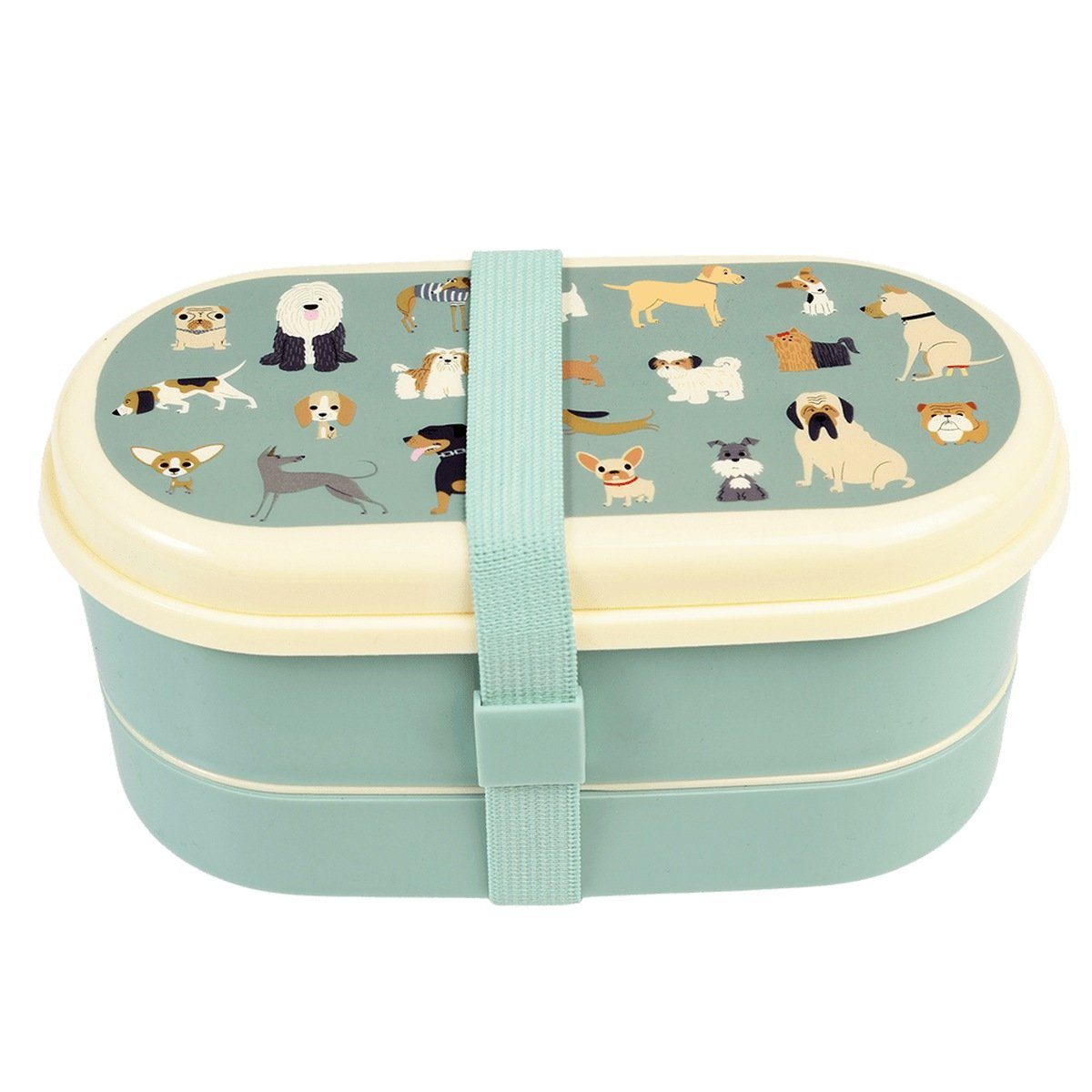 Lunchbox Bento Brotdose Hunde Gabel Löffel Brotbüchse Vesperdose