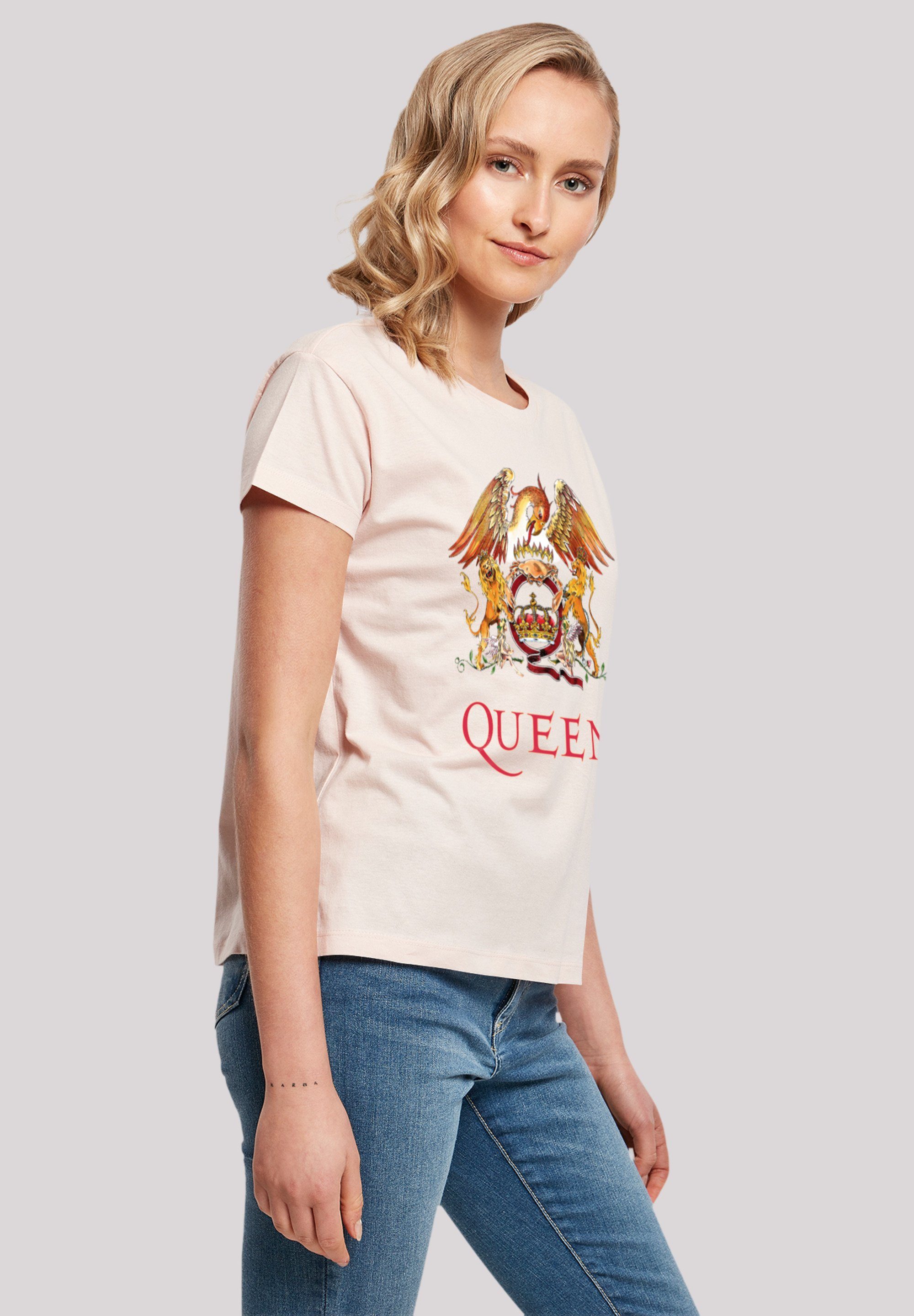 F4NT4STIC T-Shirt Queen Classic Print Crest pink