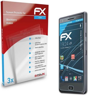 atFoliX Schutzfolie Displayschutz für Blackberry Motion, (3 Folien), Ultraklar und hartbeschichtet