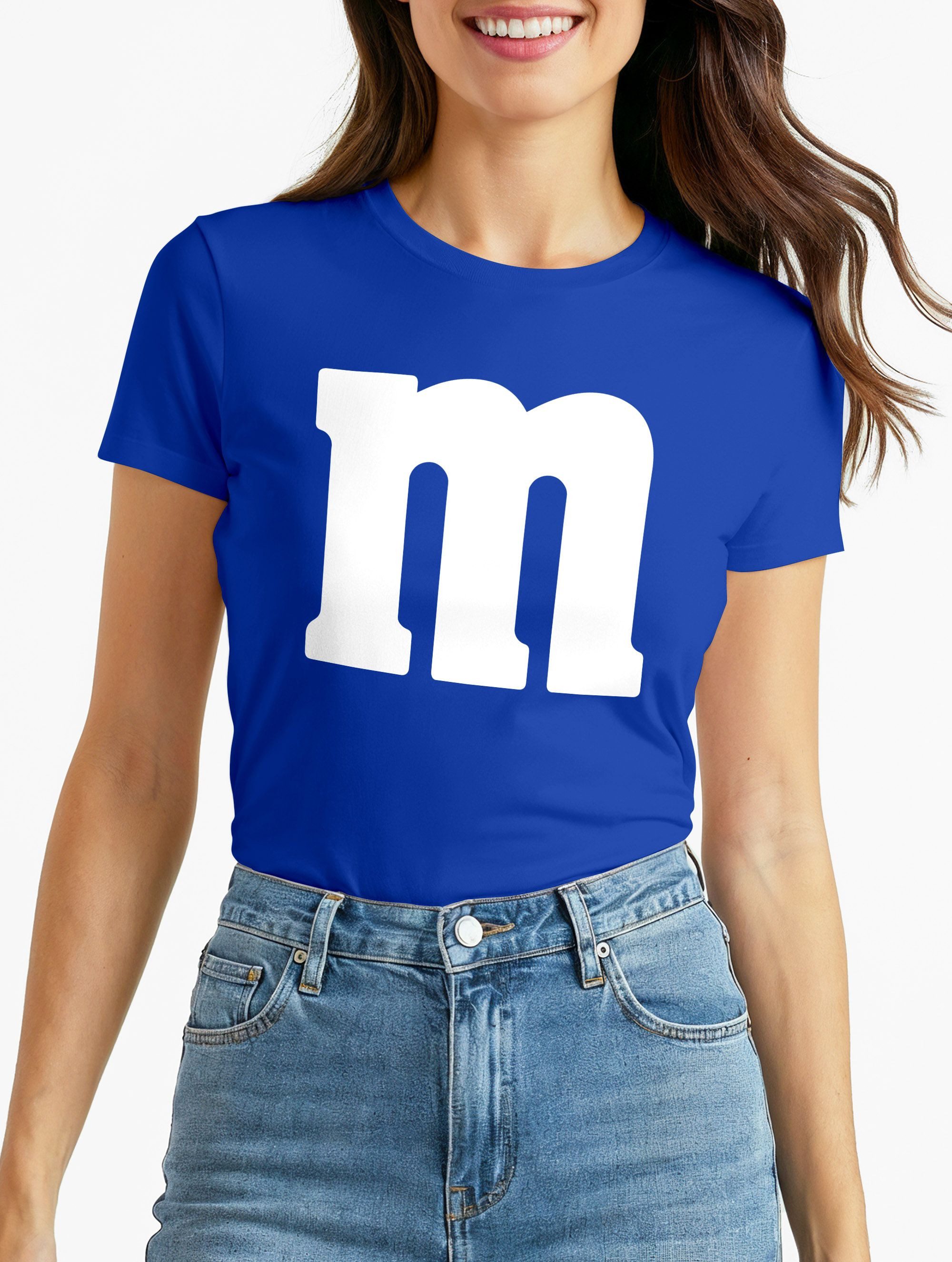MoonWorks Print-Shirt Damen T-Shirt Gruppen-Kostüm M Aufdruck Kostüm Idee F günstig online kaufen