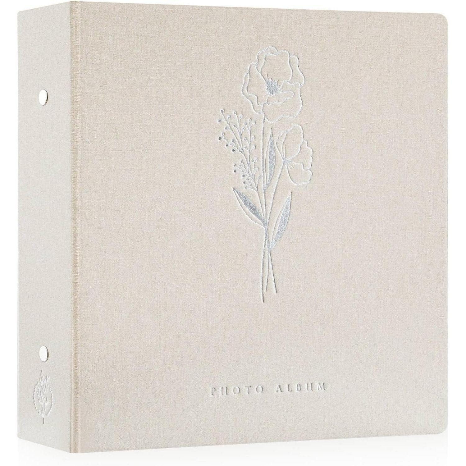 LuxusKollektion Einsteck-Fotoalbum Fotoalbum 10x15 Einsteckalbum Leinen Hochformat 600 Fotos Beige
