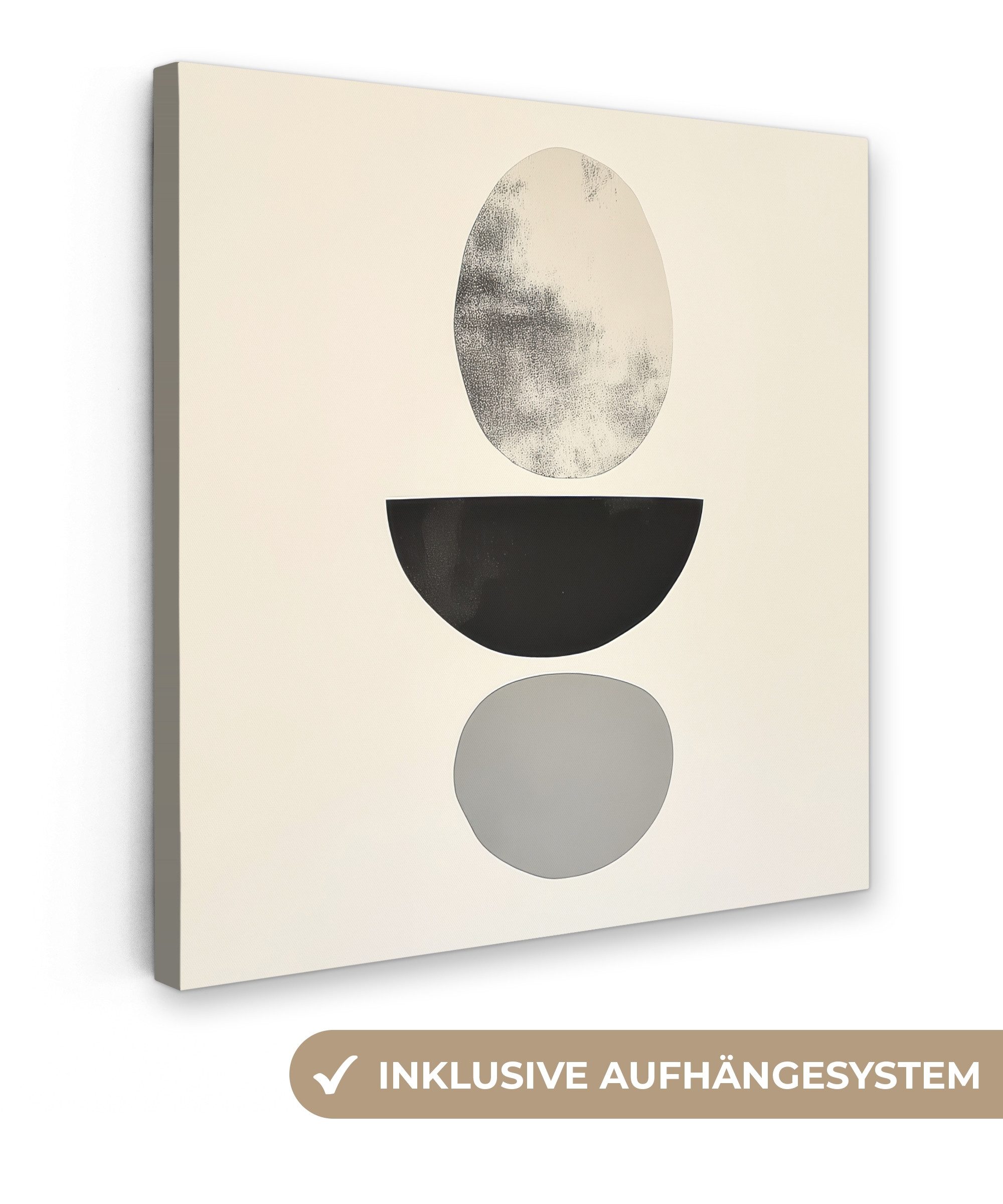 OneMillionCanvasses® Leinwandbild Beige - Japandi - Wabi sabi, Fotodruck (1 günstig online kaufen