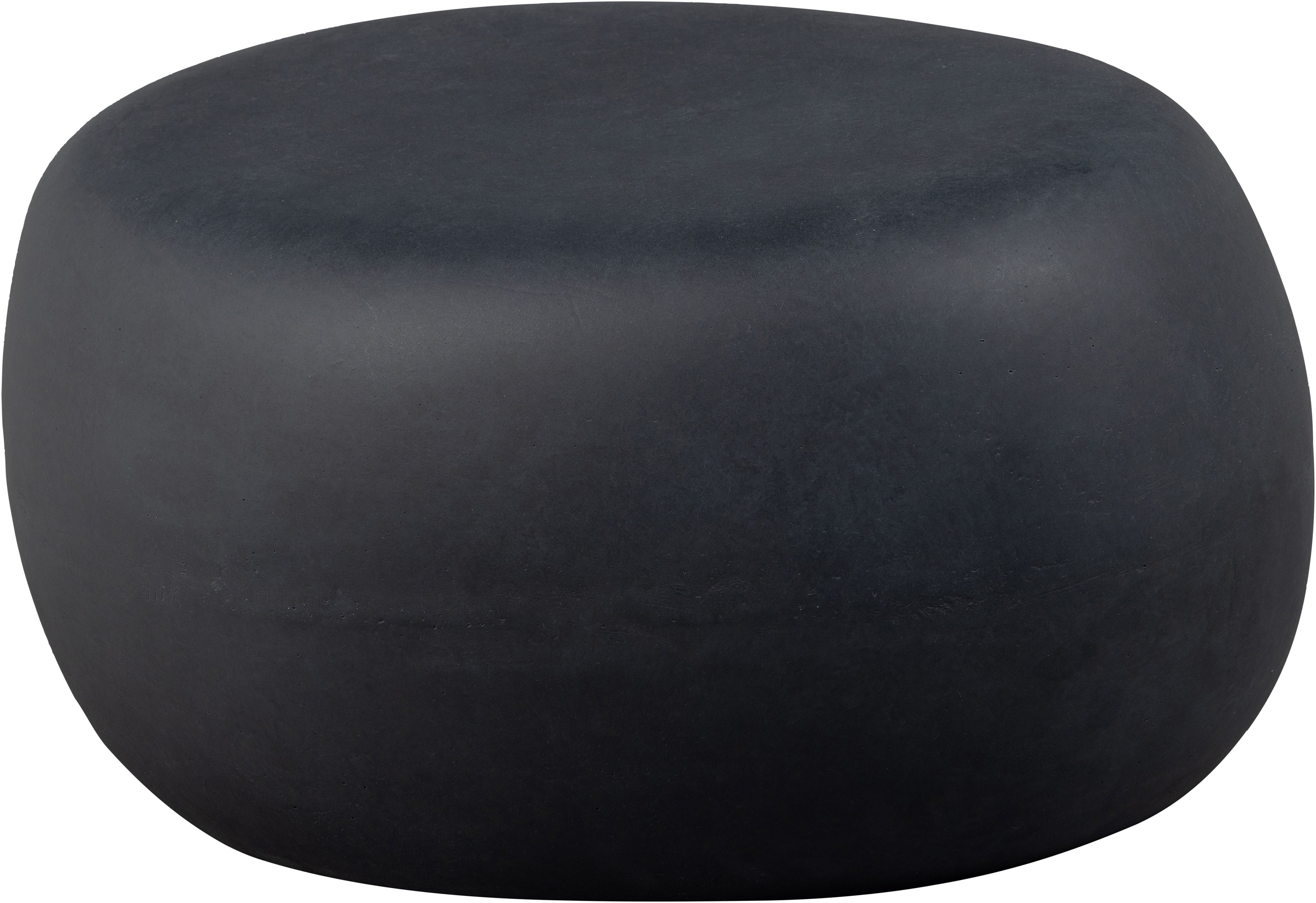 WOOOD Beistelltisch Pebble aus Fiberclay mit abgerundeter organischer Form, Tragkraft 90 kg, Glasfaser-Ton-Gemisch, offene Materialstruktur