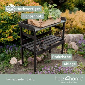 holz4home Gartentisch Holz-Pflanzentisch in schwarz von holz4home®