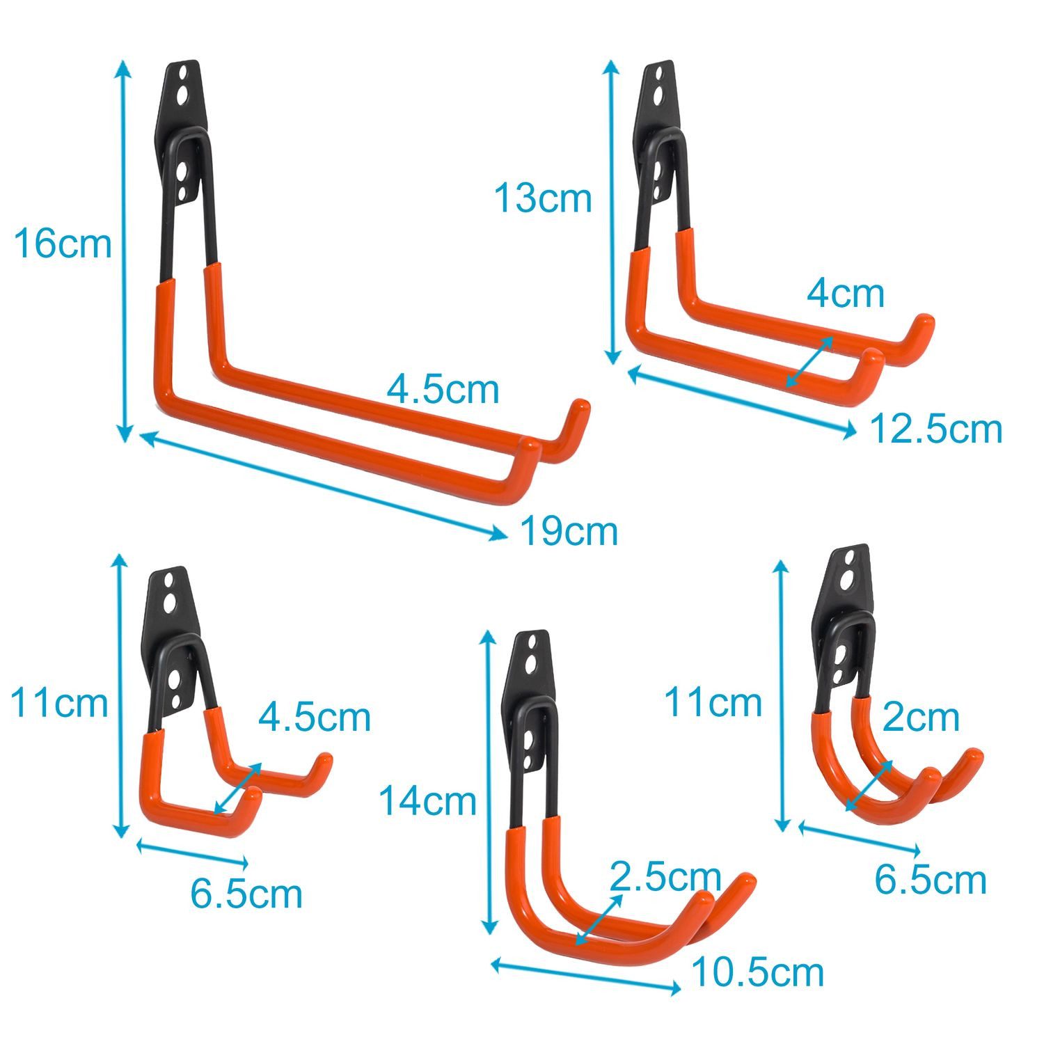 Intirilife Wandhaken, (Set, 10-St., 10x Wandhaken), Wandhaken für Garage Ga günstig online kaufen