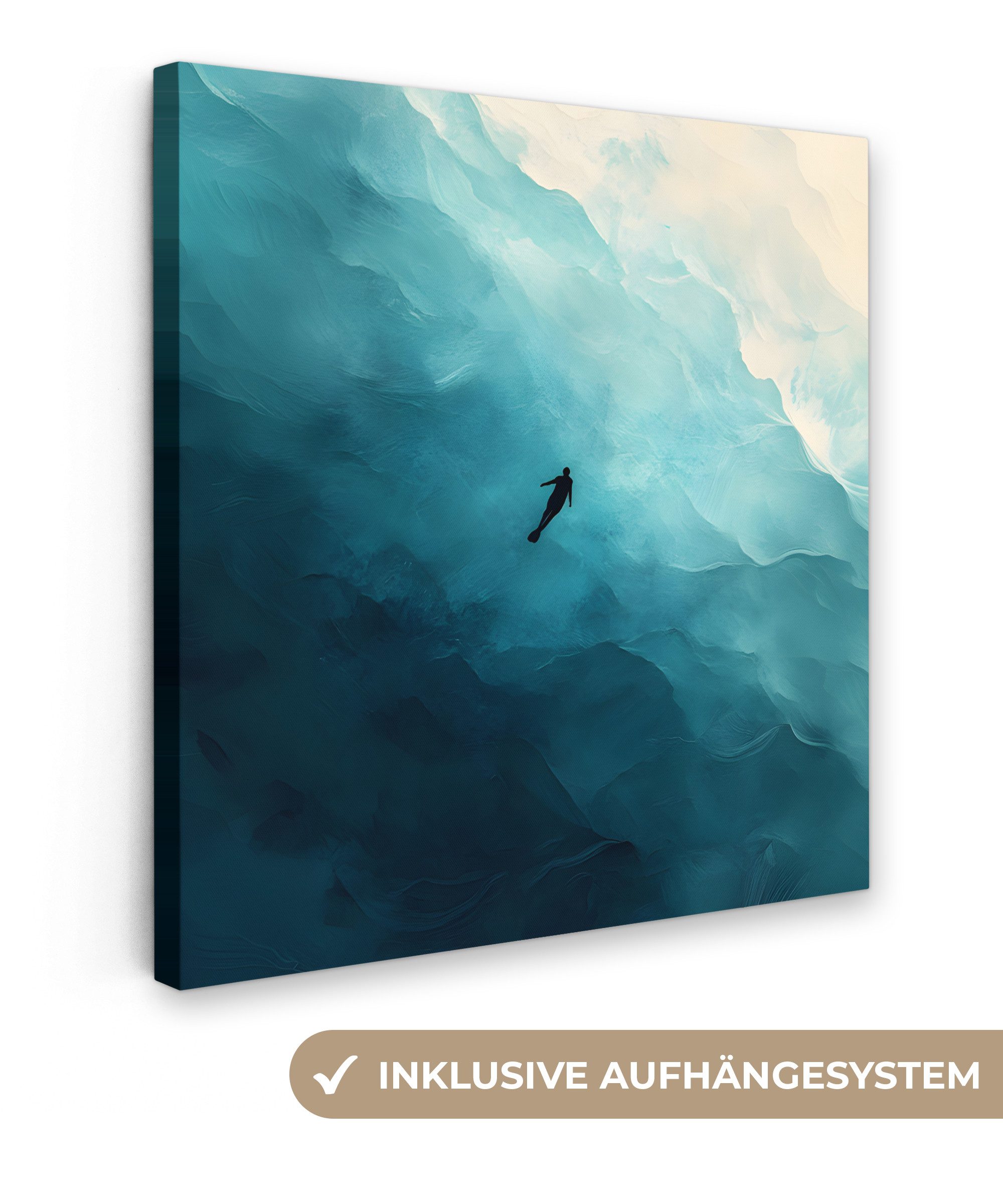 OneMillionCanvasses® Leinwandbild Meer - Silhouette - günstig online kaufen