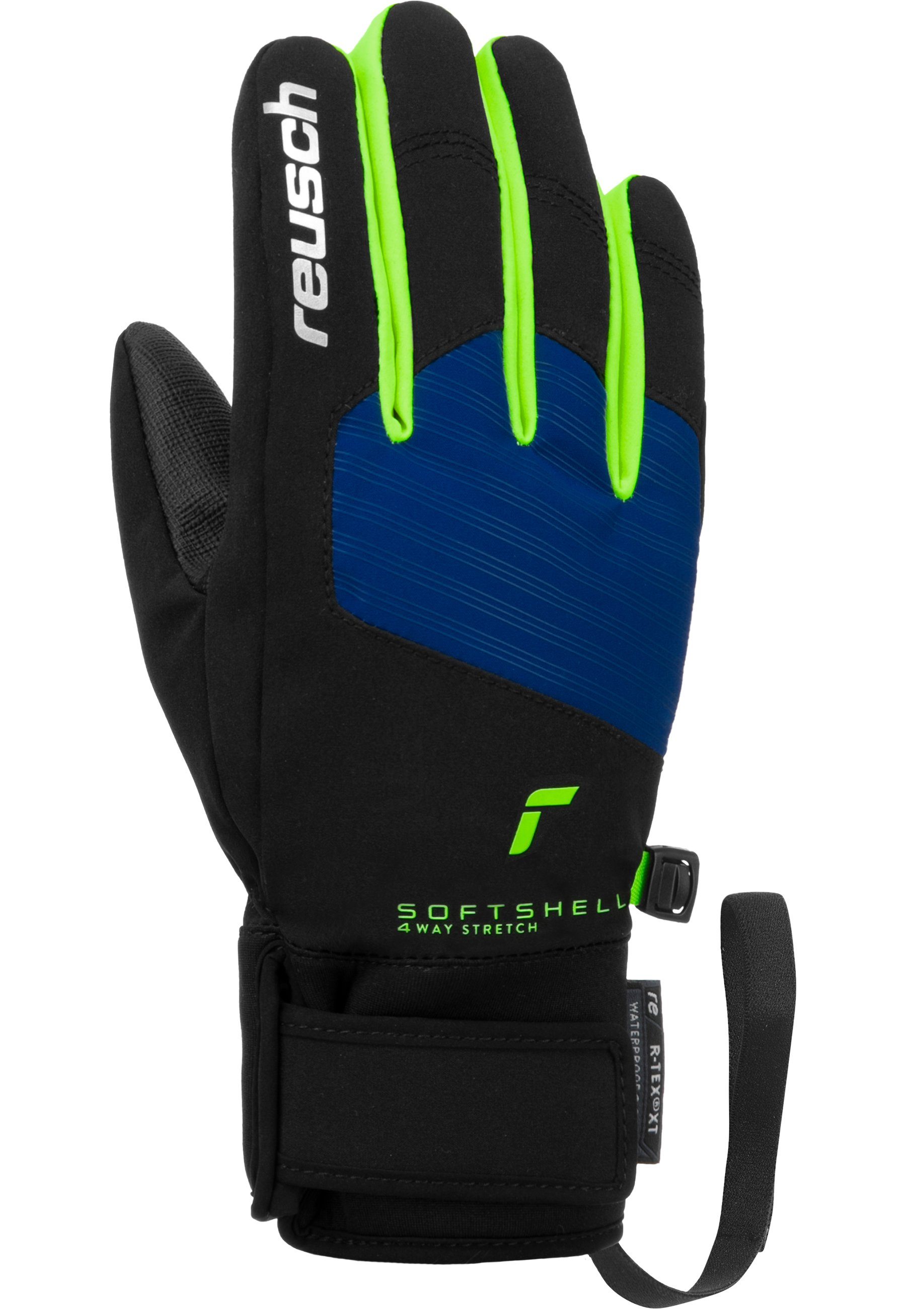 Junior R-TEX® XT sehr schwarz-hellgrün Skihandschuhe Simon Reusch warm,wasserdicht,atmungsaktiv