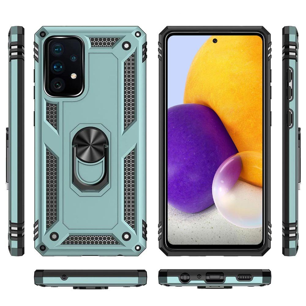 FITSU Handyhülle Handyhülle für Samsung Galaxy A72 Hülle Outdoor Case 6,7 Zoll, Robuste Handyhülle stabile Schutzhülle Cover Case mit Kamera Slider
