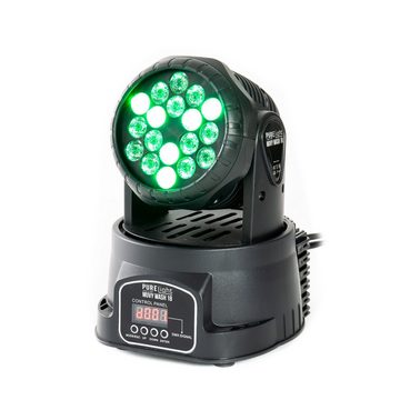 PURElight LED Scheinwerfer, MUVY Wash18, Moving Head-Wash, Kompakter LED Moving Head, RGB LED Mo