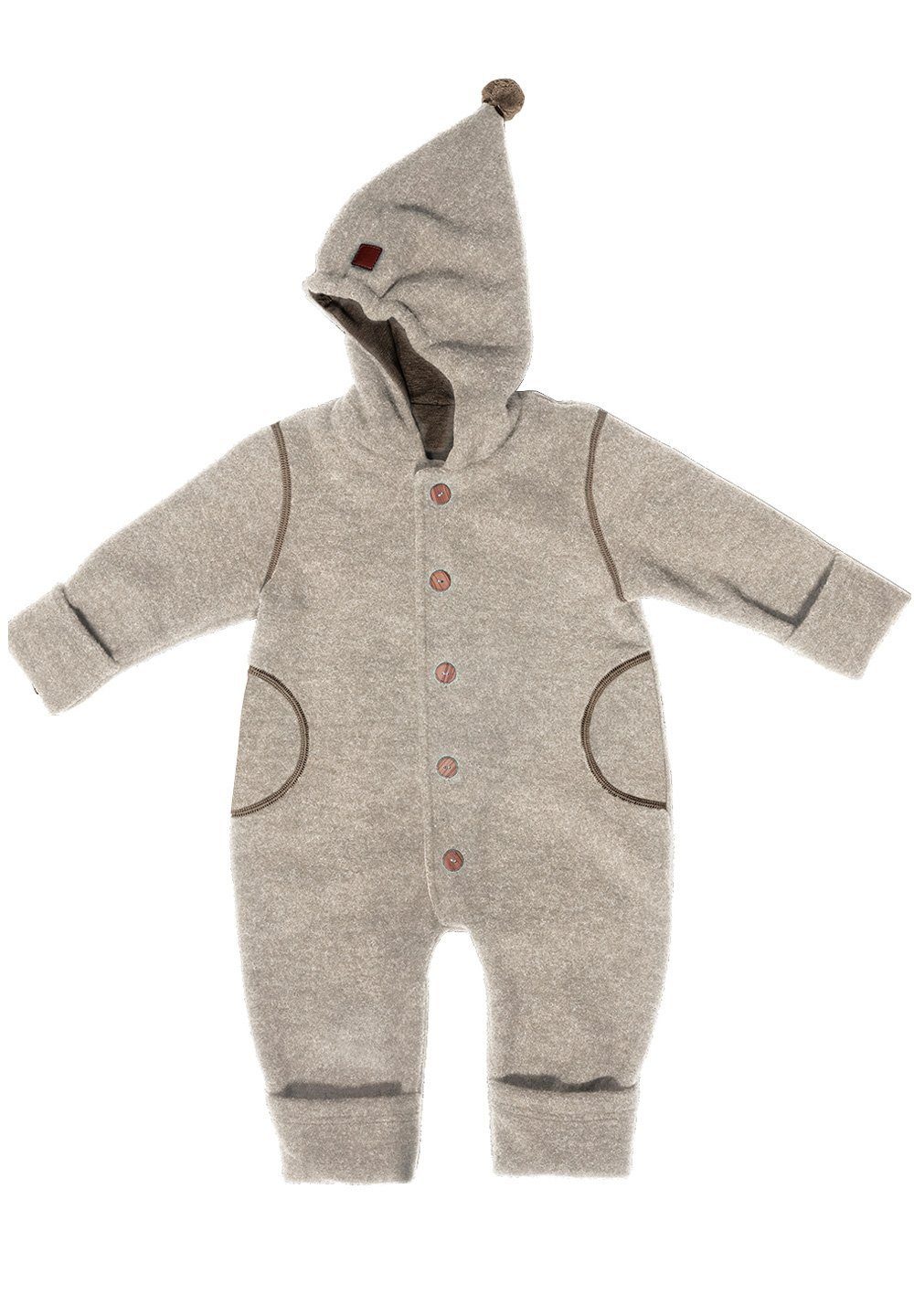 MAXIMO Overall GOTS BABY-Overall, Wollfleece kbT, Jersey kbA Wol Made in Germany