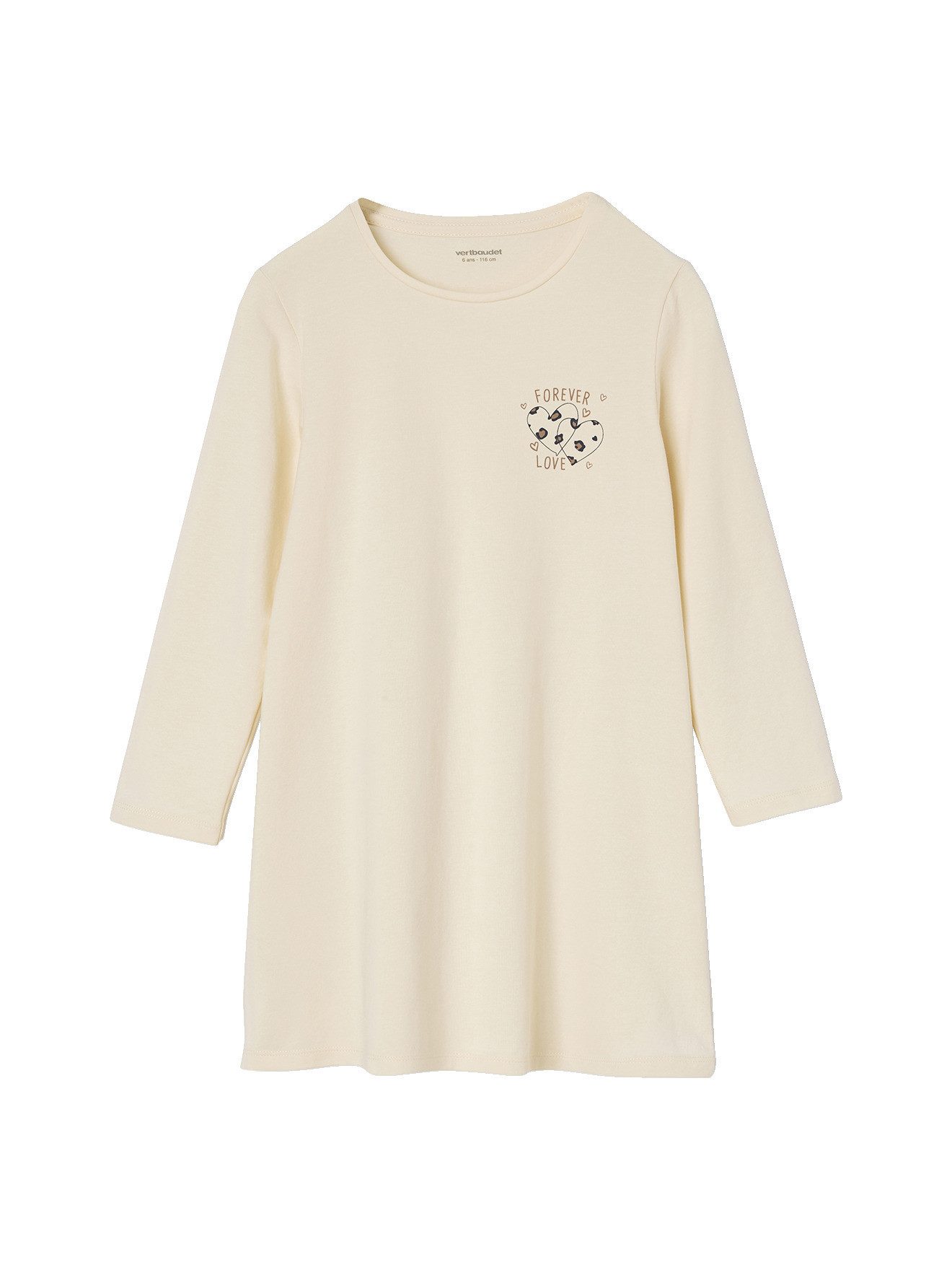 vertbaudet Nachthemd Mädchen Nachthemden mit Leggings, Leoprint 2er-Pack