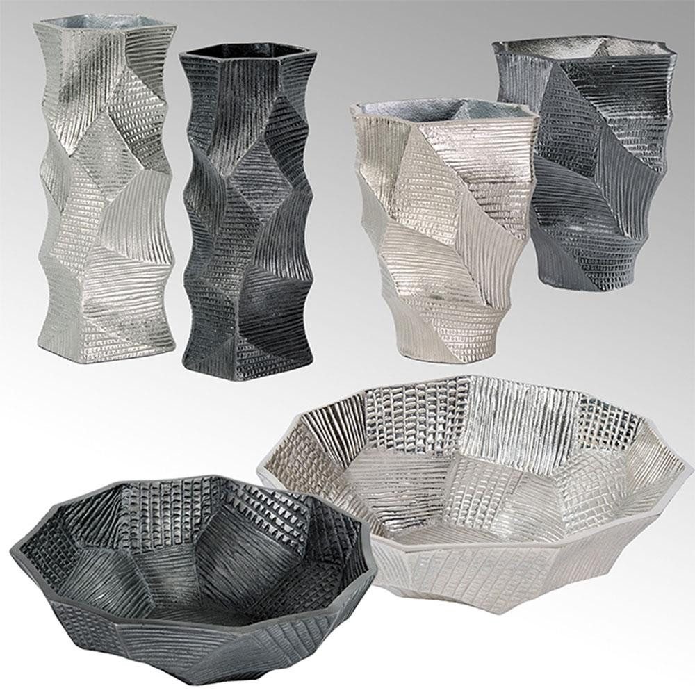 Lambert Dekovase Gefäß Vase Naoki Alu Silber (30cm)