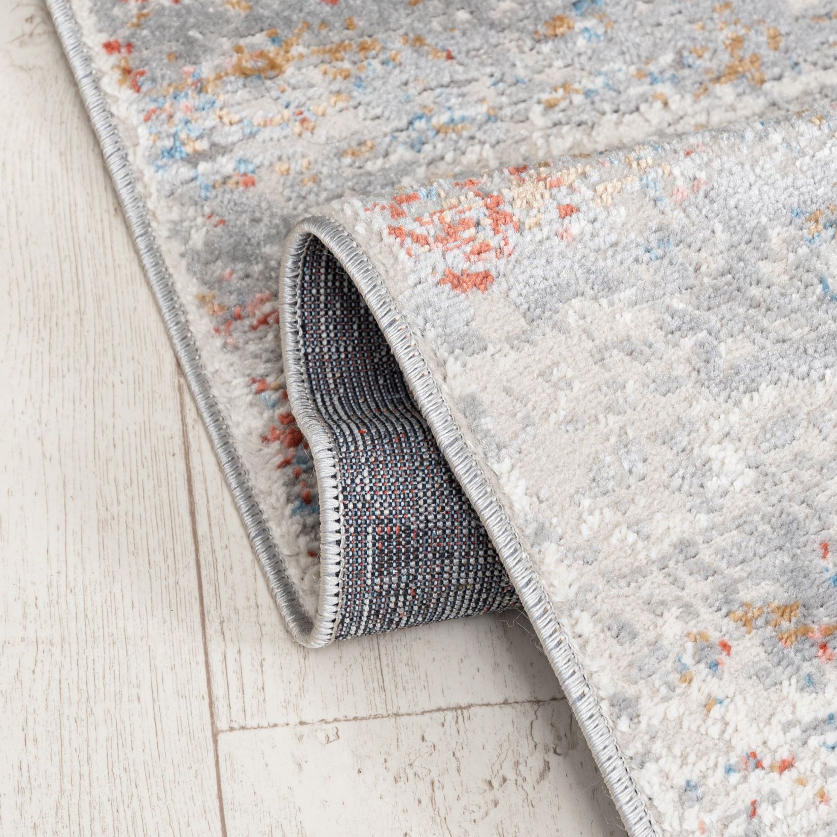 Mazovia Läufer Modern Abstrakt Beige Anthrazit Flur, Schlafzimmer, Diele, Fußbodenheizung – Bild 4 von 5