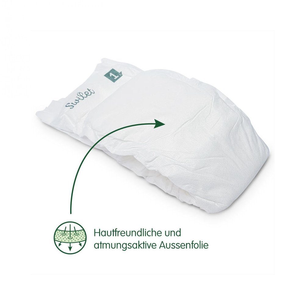 2-5Kg Gr. Hautverträglichkeit Beutel Bio-Windel Hergestellt (27-St), in BIOWINDEL SWILET (27 1 der Windeln Newborn STK) Schweiz,