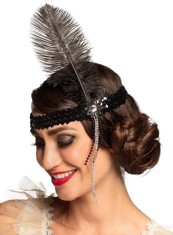 Boland Kostüm Flapper Federschmuck Kostüm Zubehör Fasching Karne, Charlesto günstig online kaufen