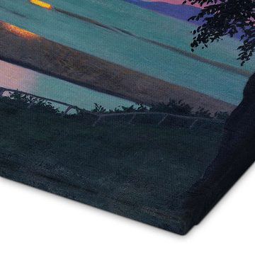 Posterlounge Leinwandbild Félix Édouard Vallotton, Sonnenuntergang, Wohnzimmer Malerei