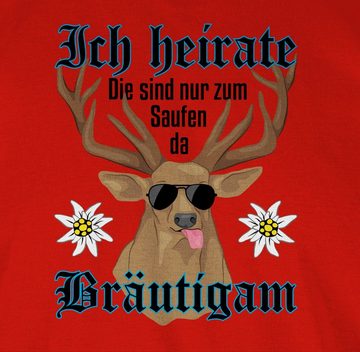 Shirtracer T-Shirt Bräutigam Hirsch JGA Männer