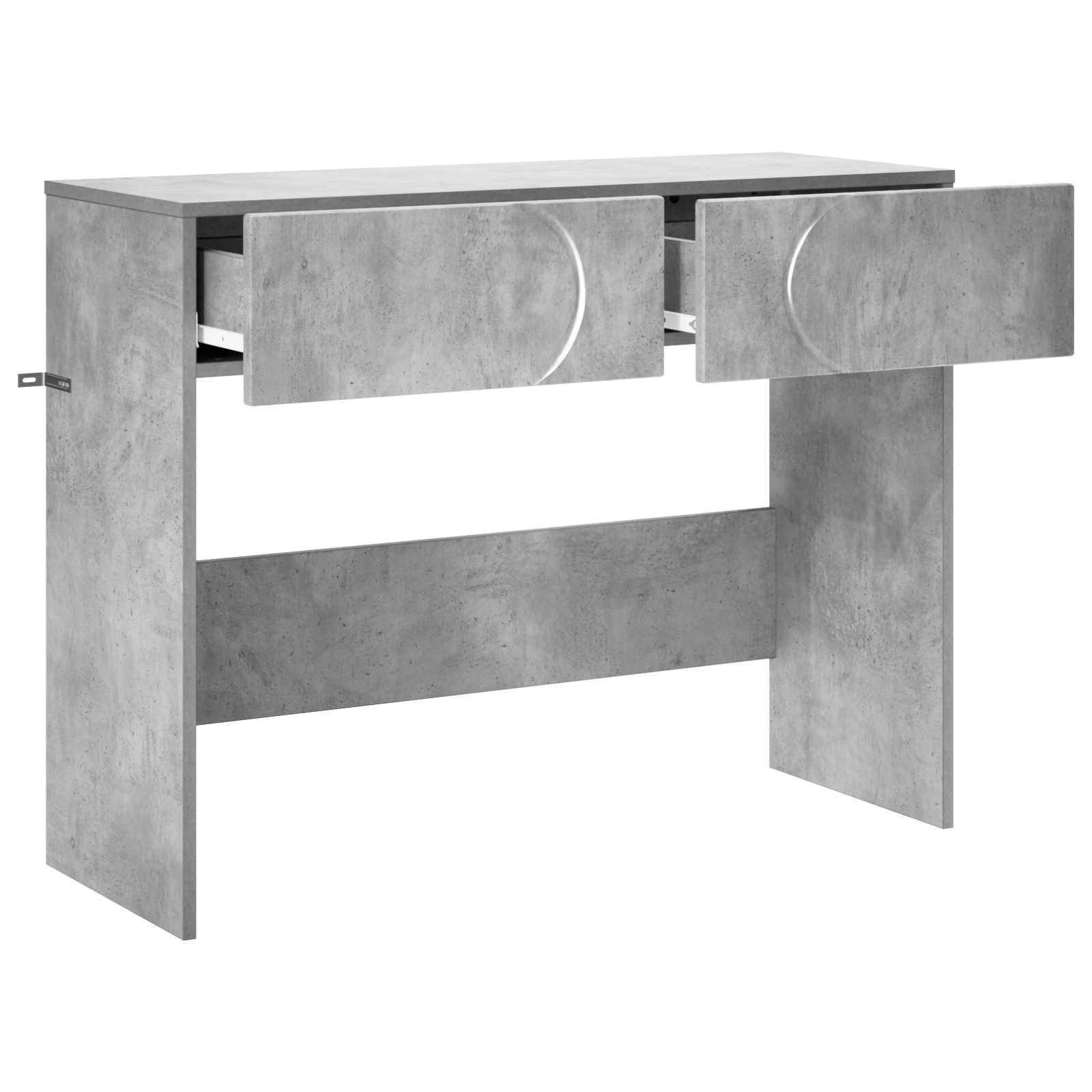 vidaXL Konsolentisch Konsolentisch Betongrau 96,5 x 38 x 75 cm Holzwerkstoff (1-St)