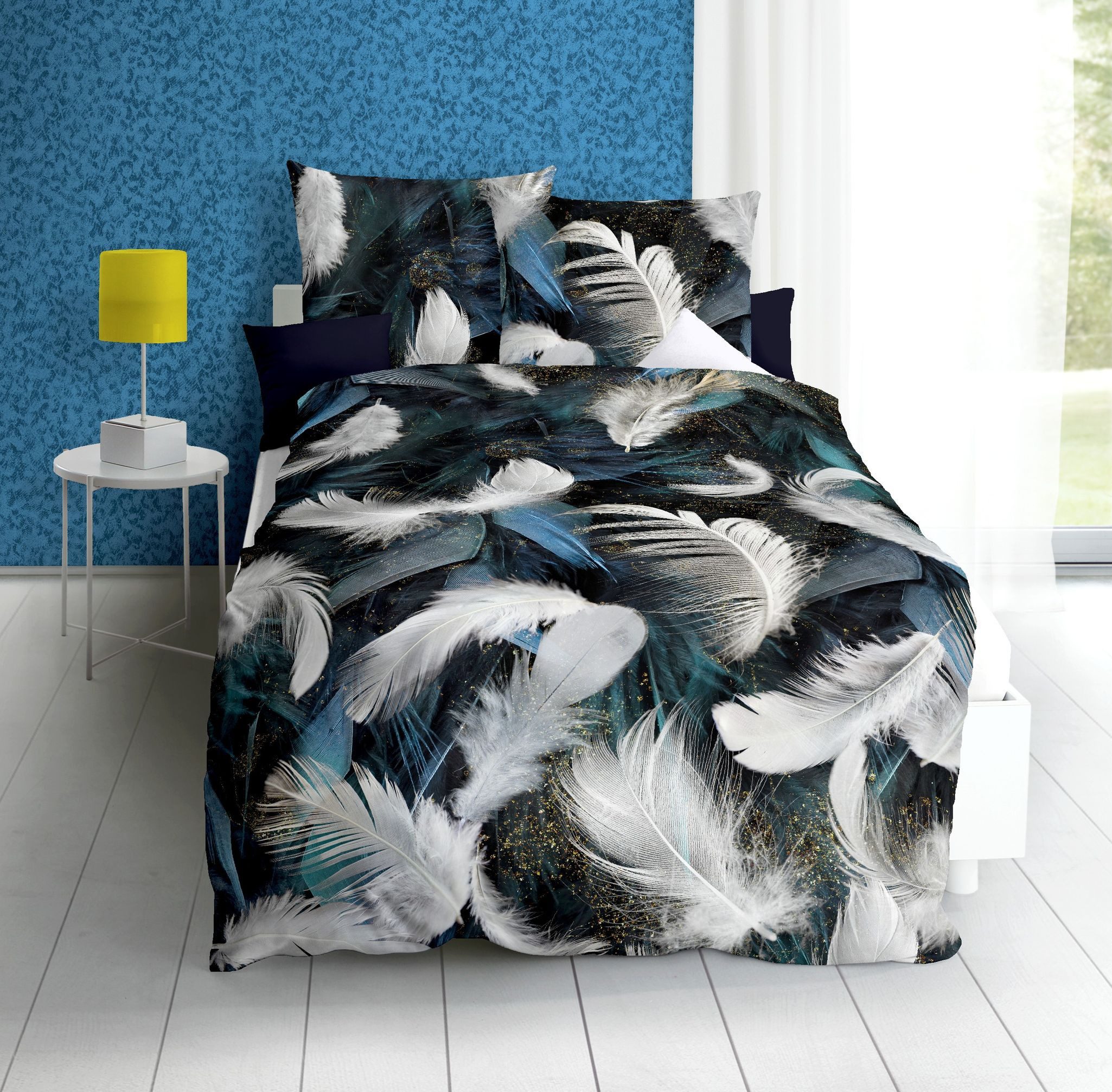 Kaeppel Bettwäsche 155x220cm verschiedene Motive Äffchen Urwald Tropical Federn Abstrakt, Satin, 2 teilig, hochwertiger Digitaldruck mit einem eindrucksvollen Motiv