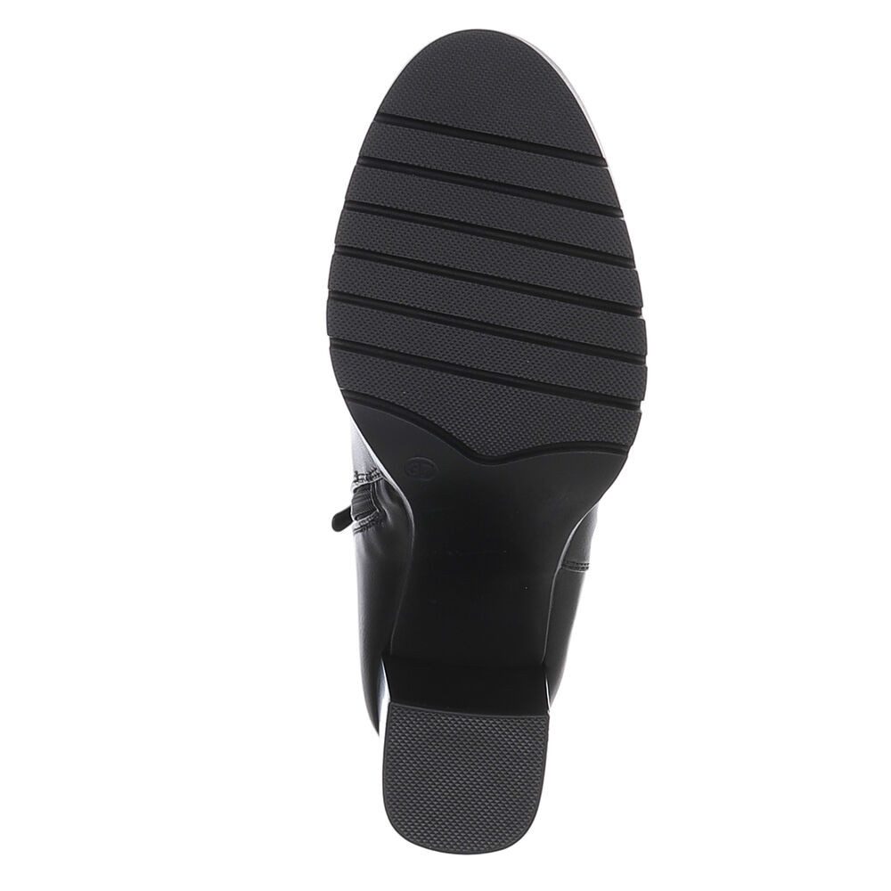 Ital-Design Elegante Absatzboots mit Riemchen und Schnallen High-Heel-Stiefelette (90514910) Blockabsatz Stiefeletten in Schwarz