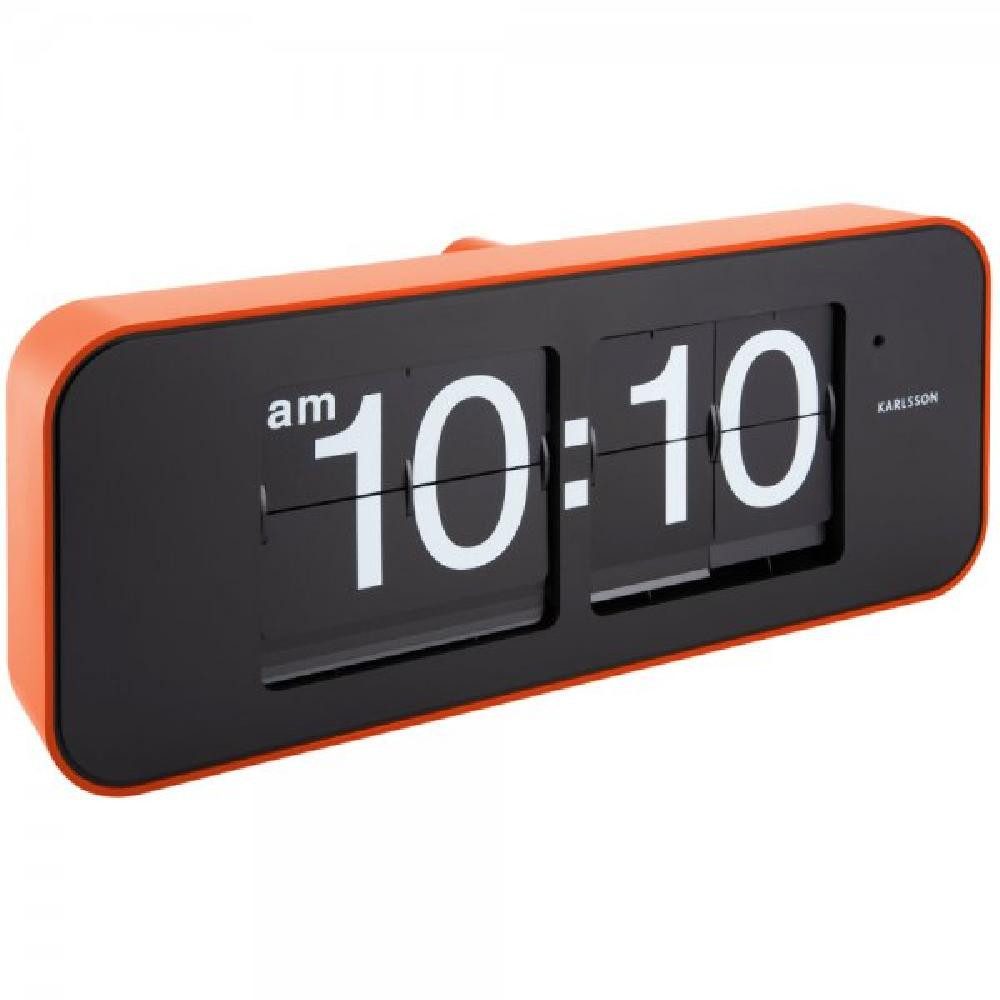 Karlsson Uhr Wanduhr Wall Clock Wide Flip Orange (16,5cm)