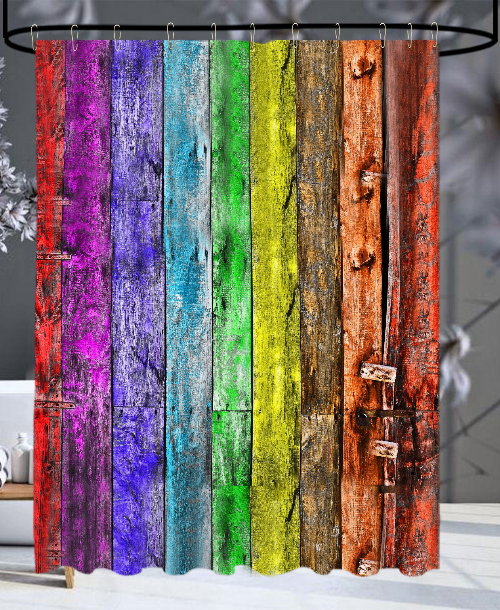 Sanilo Duschvorhang Rainbow 180 x 200 cm, 100% wasserdicht, Anti-Schimmel-Effekt, hochwertige Qualität