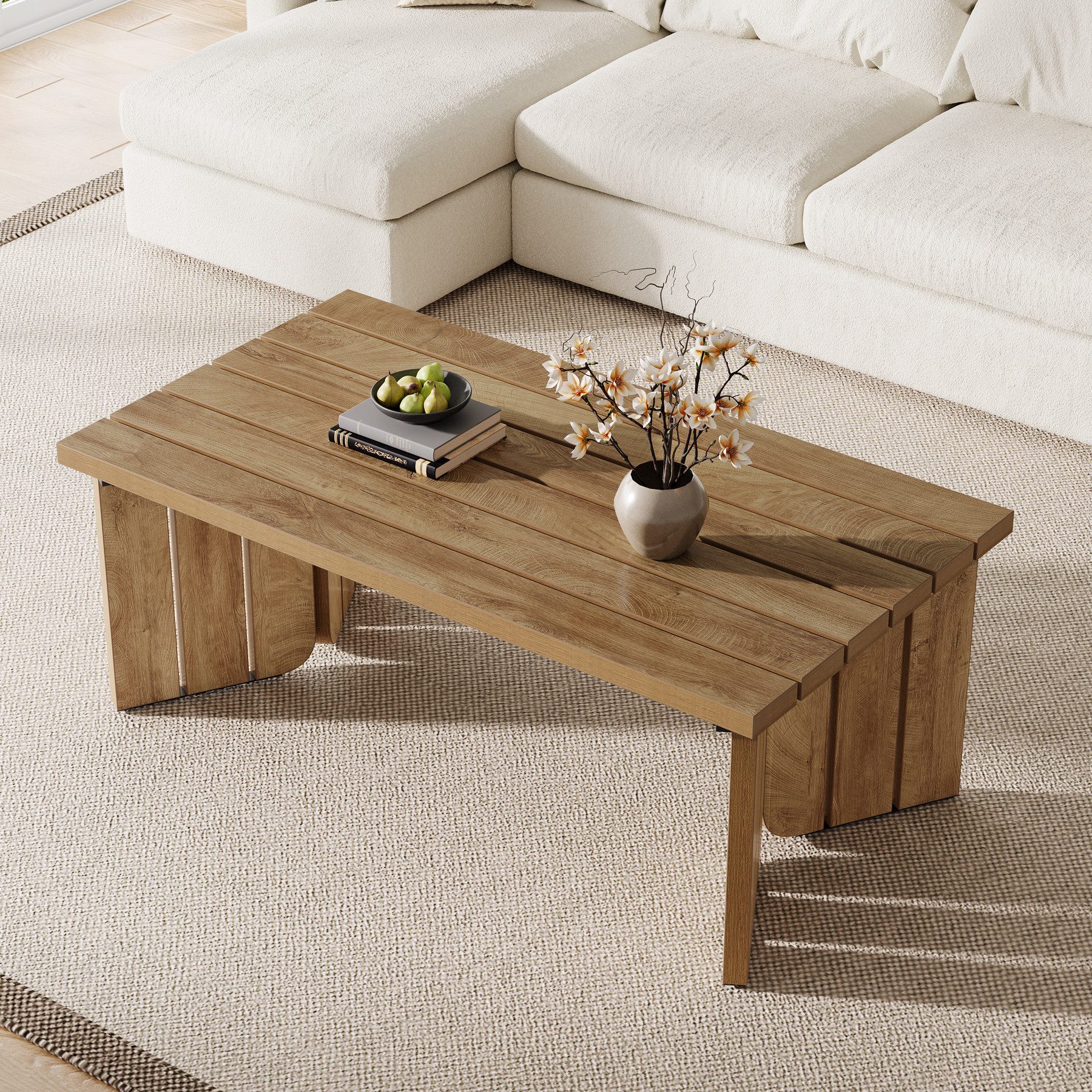 Tribesigns Couchtisch 120 cm Wohnzimmertisch, Großer günstig online kaufen