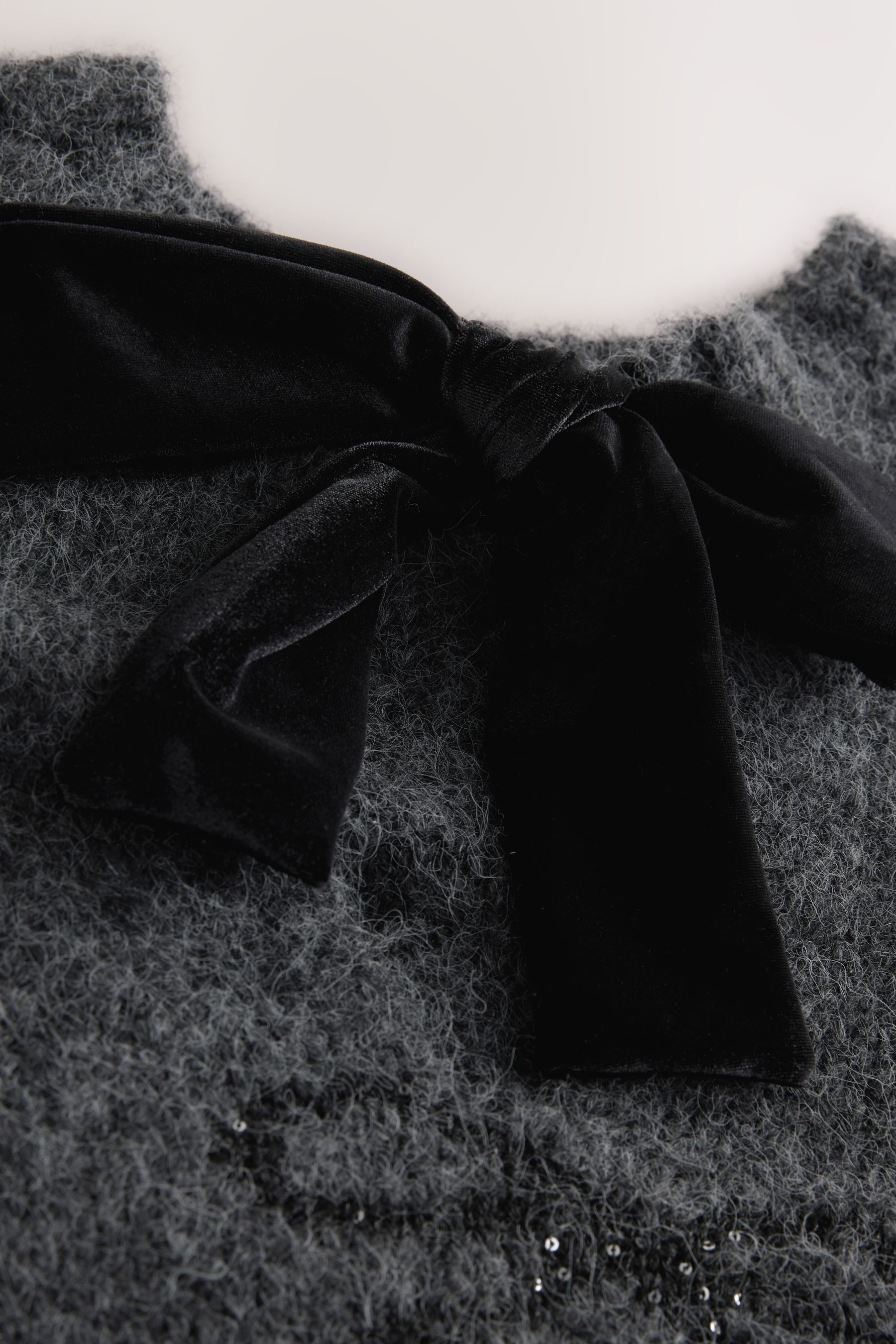 Next Strickponcho Gestrickter Poncho mit Samtschleife (1-tlg) günstig online kaufen