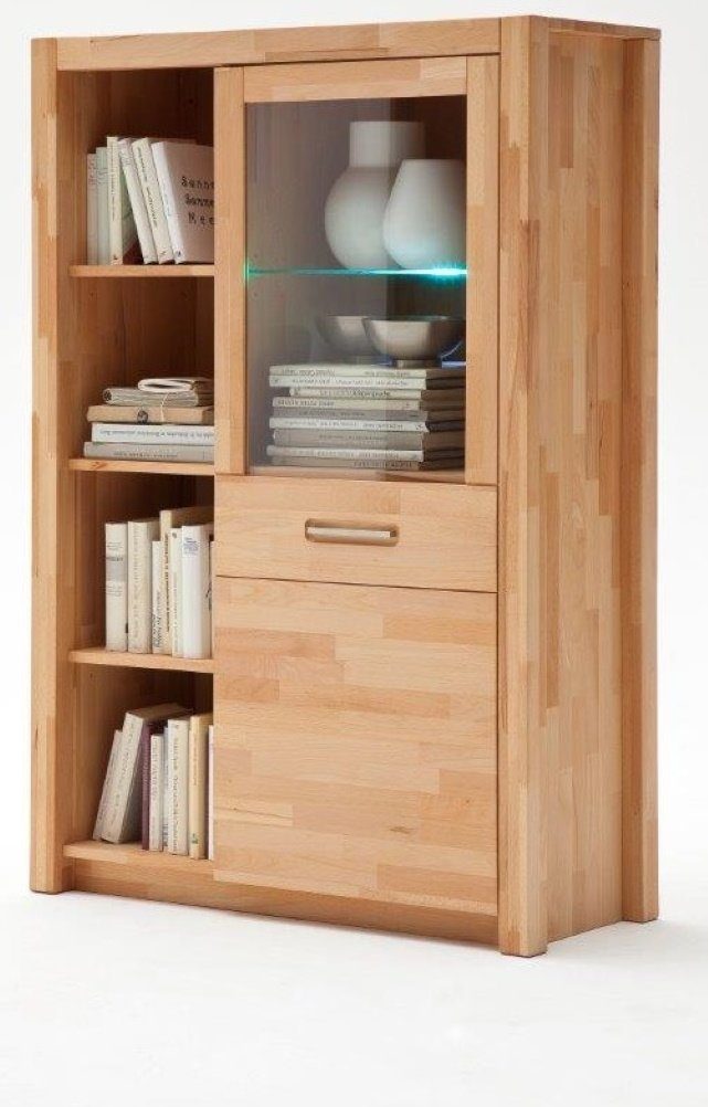 bv-vertrieb Standvitrine Vitrine Kernbuche Anrichte Highboard günstig online kaufen
