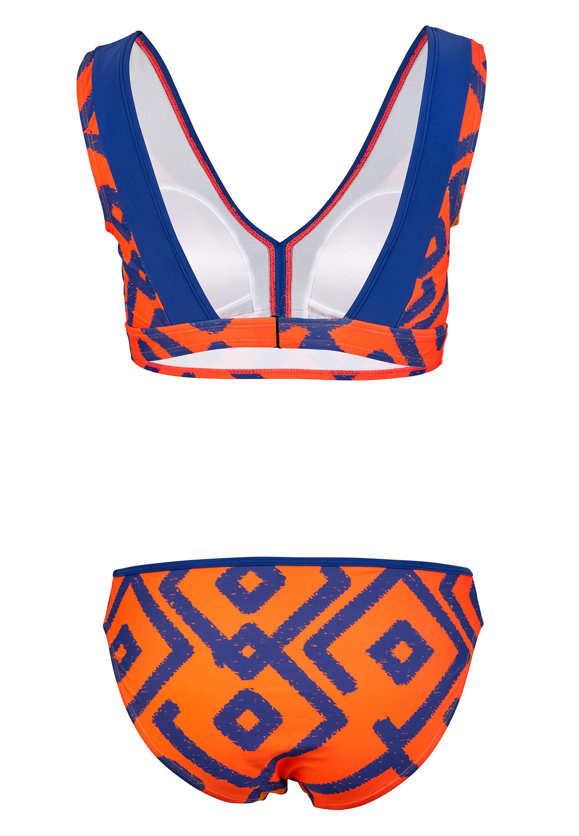 Beco Beermann Triangel-Bikini-Top Inka Graphic, mit fantasievollem Inka-Muster