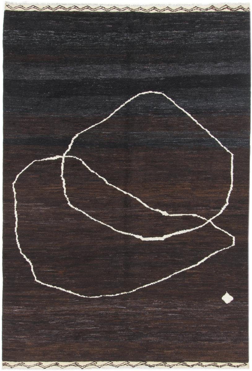 Orientteppich Berber Handgeknüpfter Orientteppich, 202x295 mm Nain Höhe: Ela Moderner Trading, Design rechteckig, 20