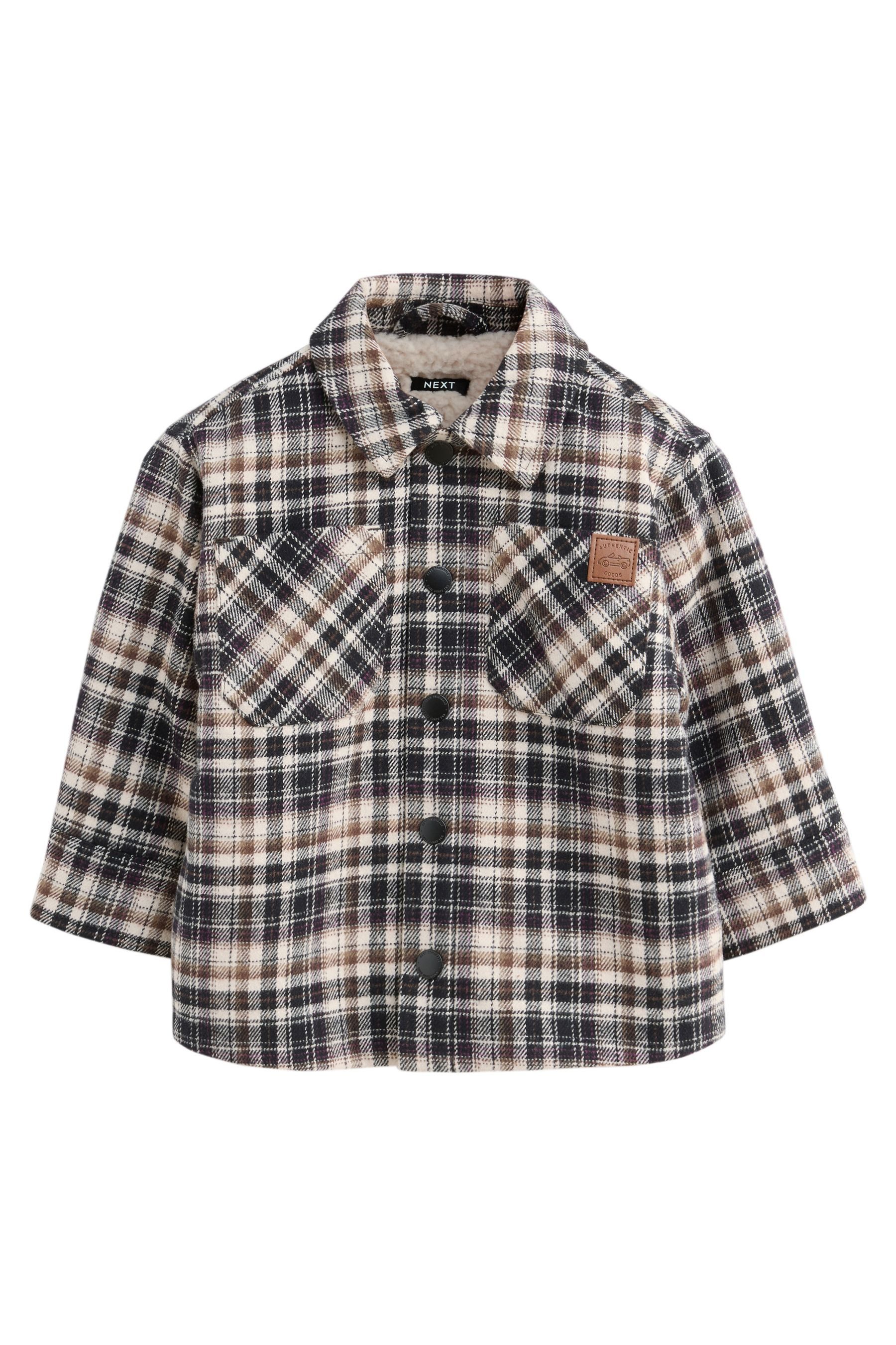 Next Hemdjacke Karierte Hemdjacke mit Teddyfellfutter günstig online kaufen