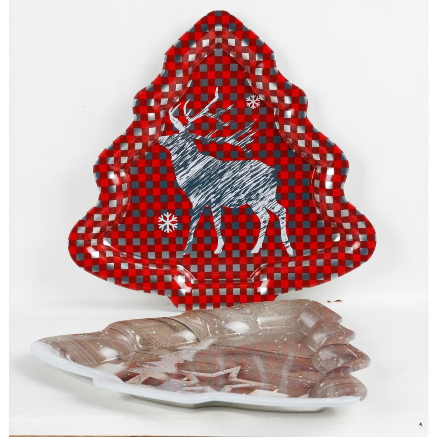 BURI Dekoteller Deko-Teller 30x31x2cm verschiedene Designs Weihnachten Christmas