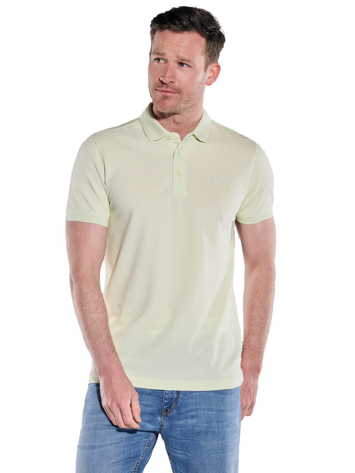 ENGBERS GERMANY T-Shirt Herren Polo-Shirt aus Baumwolle, Hellgelb