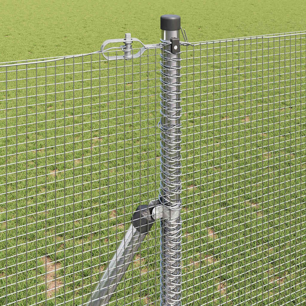 vidaXL Zaunpfosten Silber, (1-St)