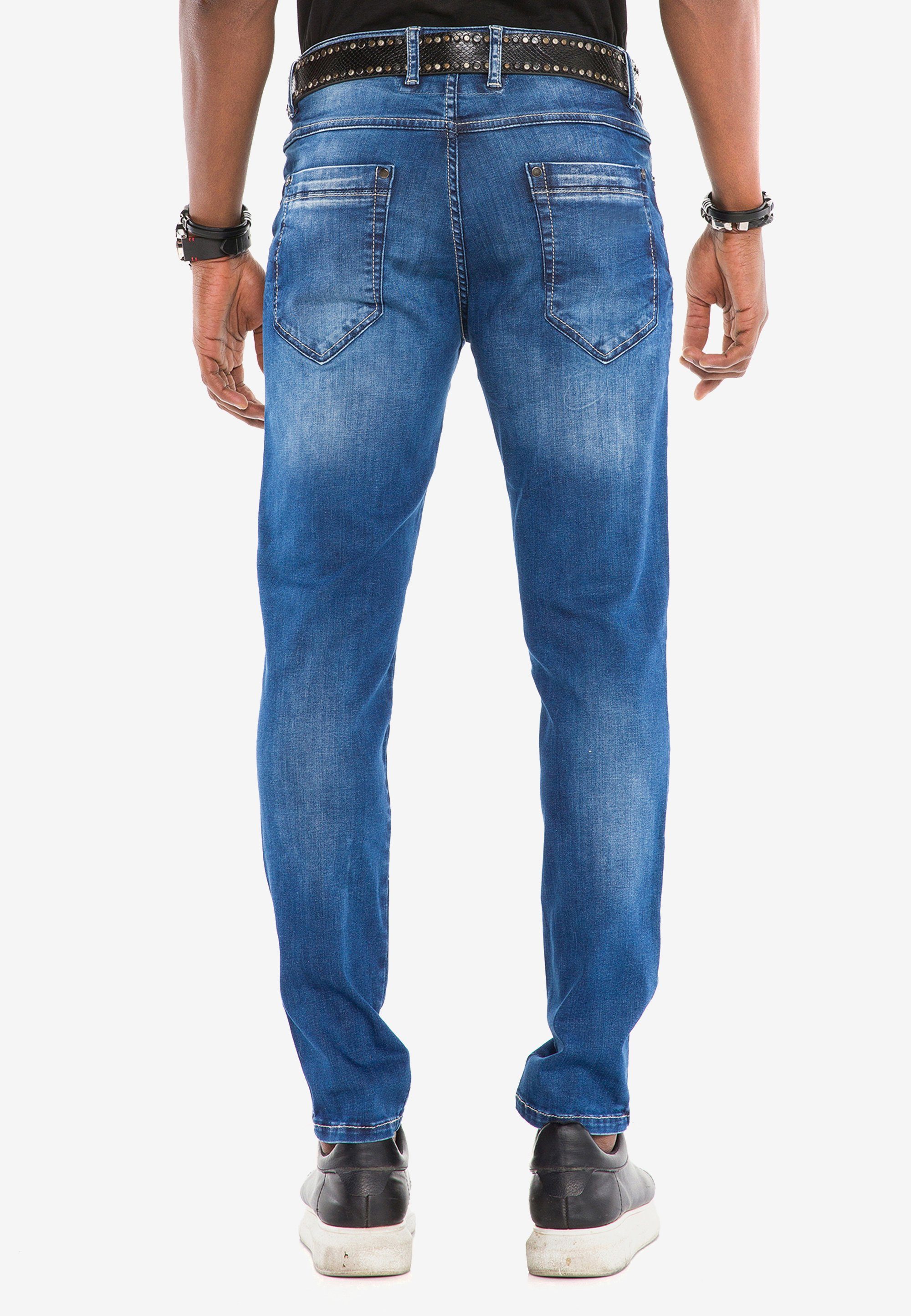 Cipo & in Waschung mit Straight Fit Baxx cooler Slim-fit-Jeans