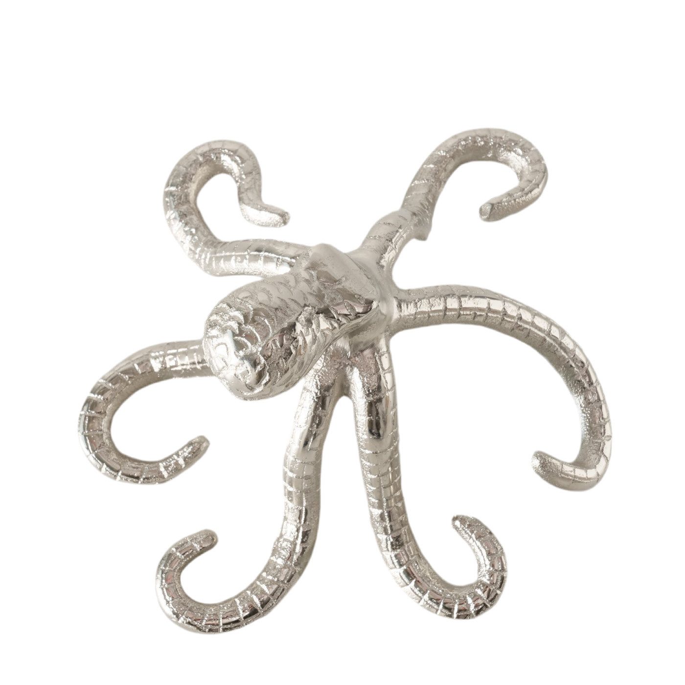MF Dekofigur Dekofigur Octopus Silber Glänzend aus Aluminium (1 St) – Bild 3 von 5