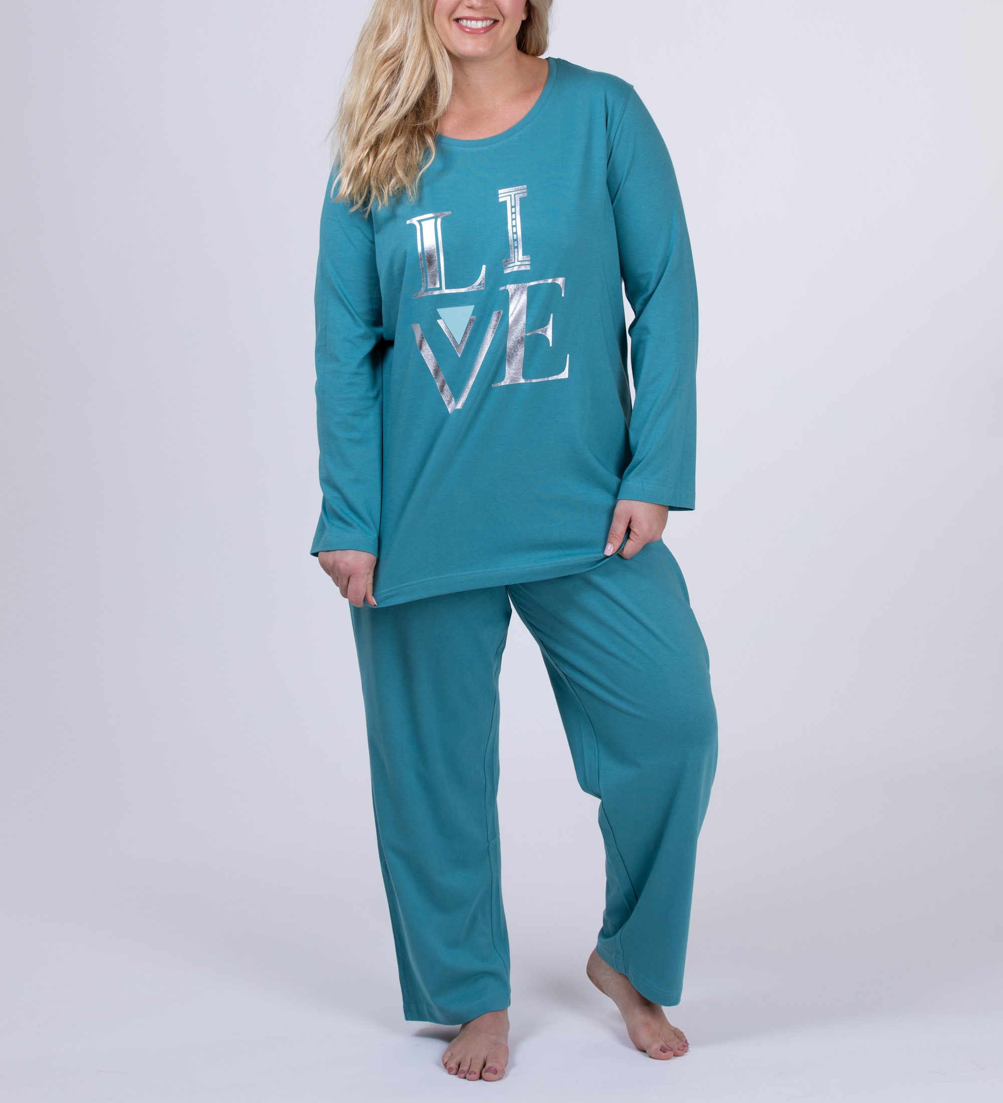 Moonline Pyjama Pyjama in großen Größen (Übergröße XL - 4XL) aus 100% Baumw günstig online kaufen