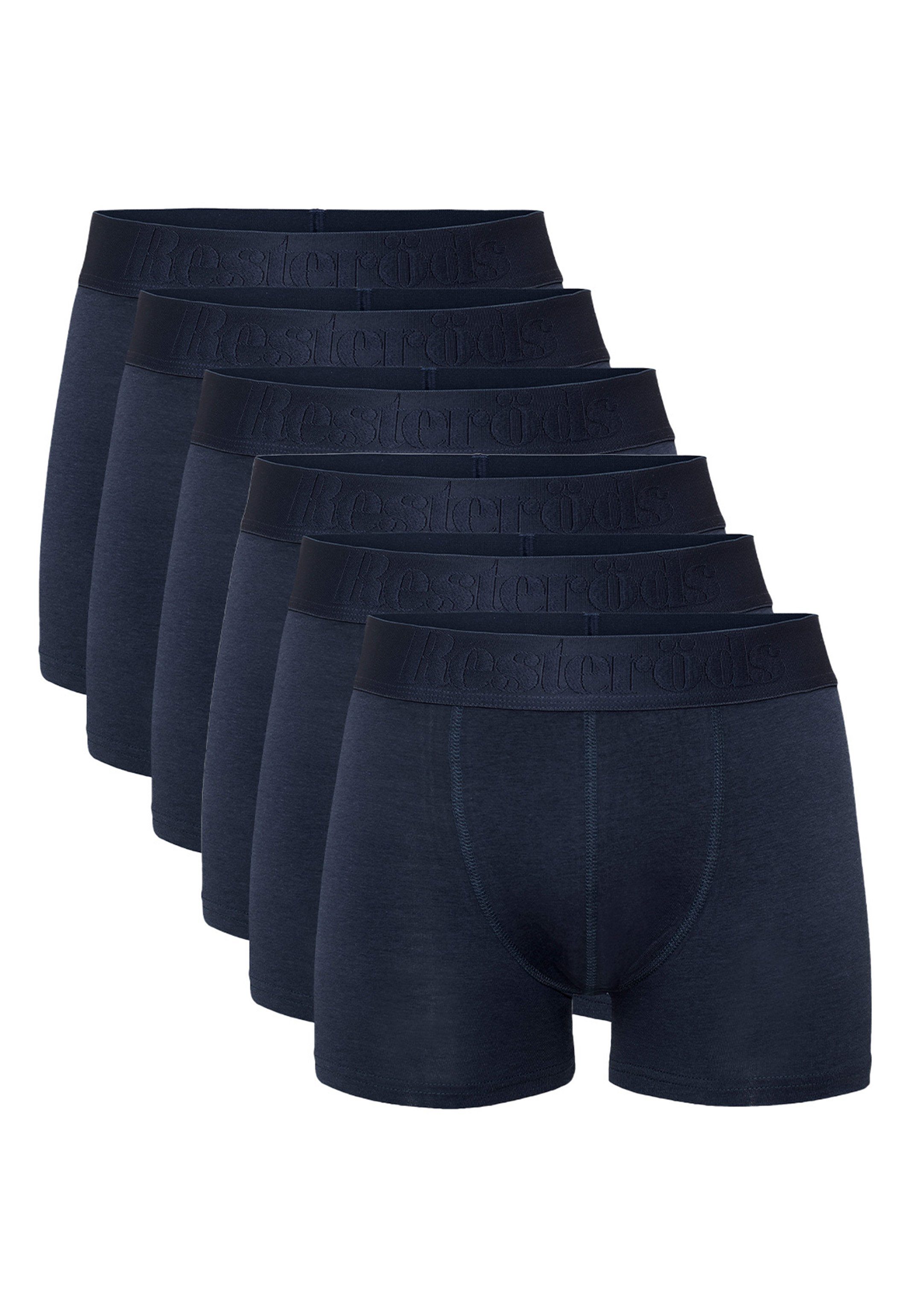 Resteröds Retro Boxer 6er Pack Organic Cotton (Spar-Set, 6-St) Retro Short / Pant - Baumwolle - ohne Eingriff - Mit Bio-Baumwolle