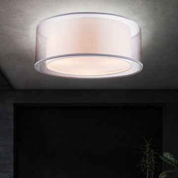 Globo Deckenleuchte, Leuchtmittel nicht inklusive, Design Decken Lampe Wohn Schlaf Zimmer Beleuchtung Textil Strahler