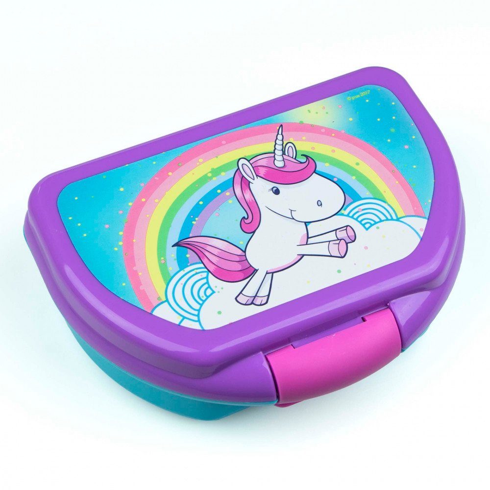 Tinisu Lunchbox Einhorn Brotdose Kinder Lunchbox Sandwichbox, Kunststoff