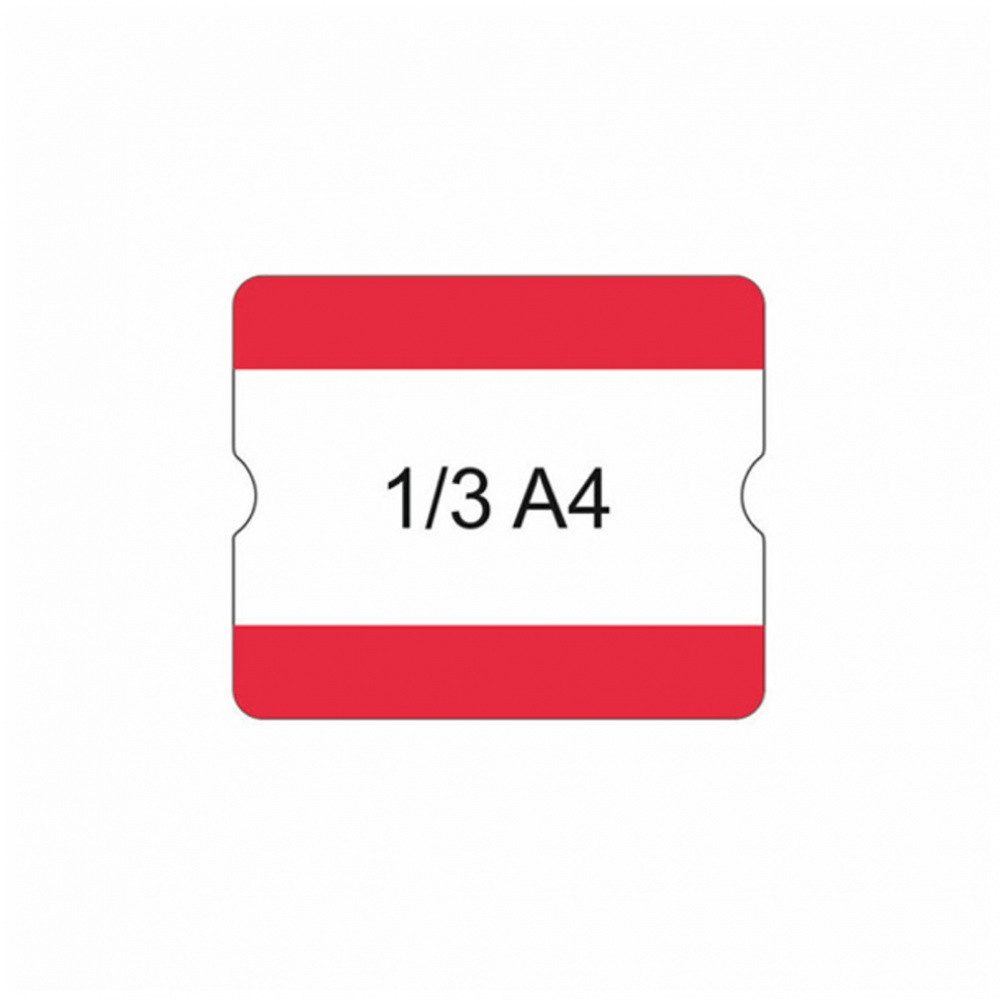 Hinweisschild Bodenbeschriftungstasche selbstkl., 180x216mm, 1/3 A4, 1 Pack=10Stk