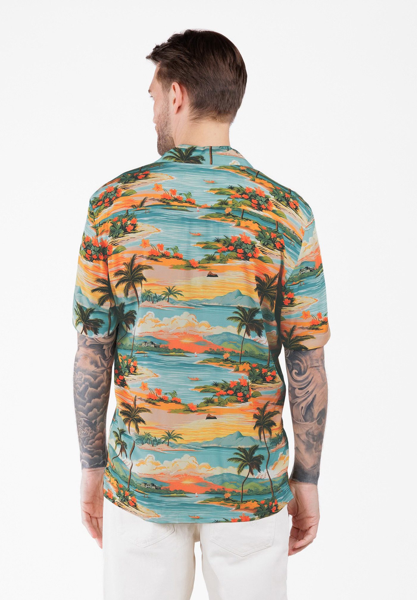 Key Largo Kurzarmhemd MSH KLCABANA 1/2 patterned (1-tlg)