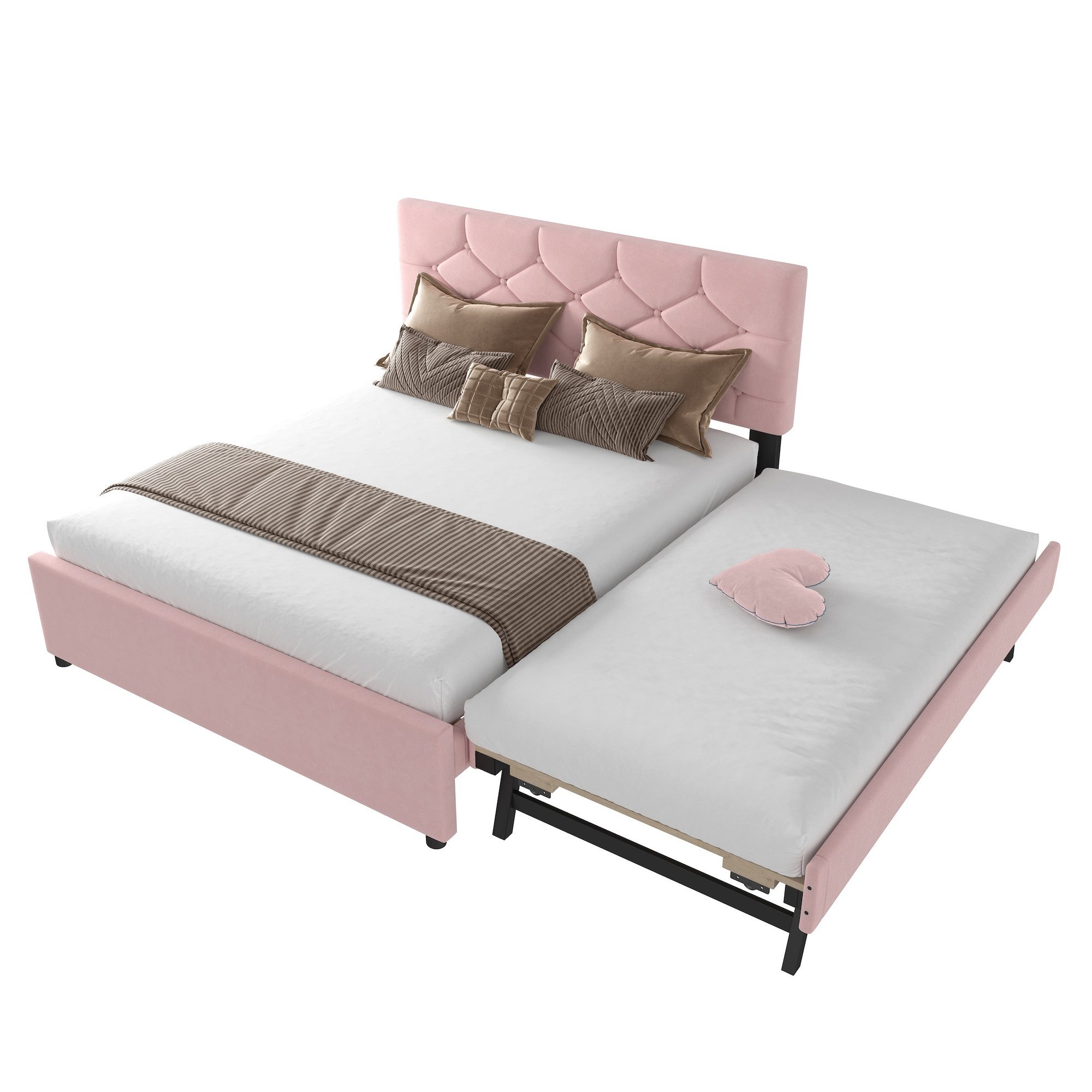 SOFTWEARY Polsterbett mit Gästebett und Lattenrost günstig online kaufen