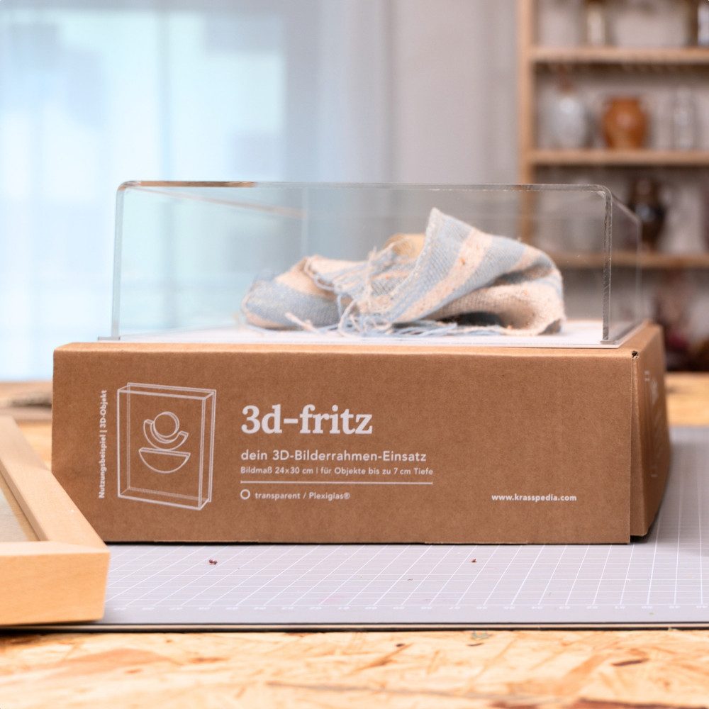 krasspedia Bilderrahmen fritz 3D-Objektrahmen Einsatz 7 cm tief, 24x30 cm, zum Befüllen, Bilderrahmen zum Befüllen, Erinnerungsbox, Geschenke für Frauen – Bild 3 von 5