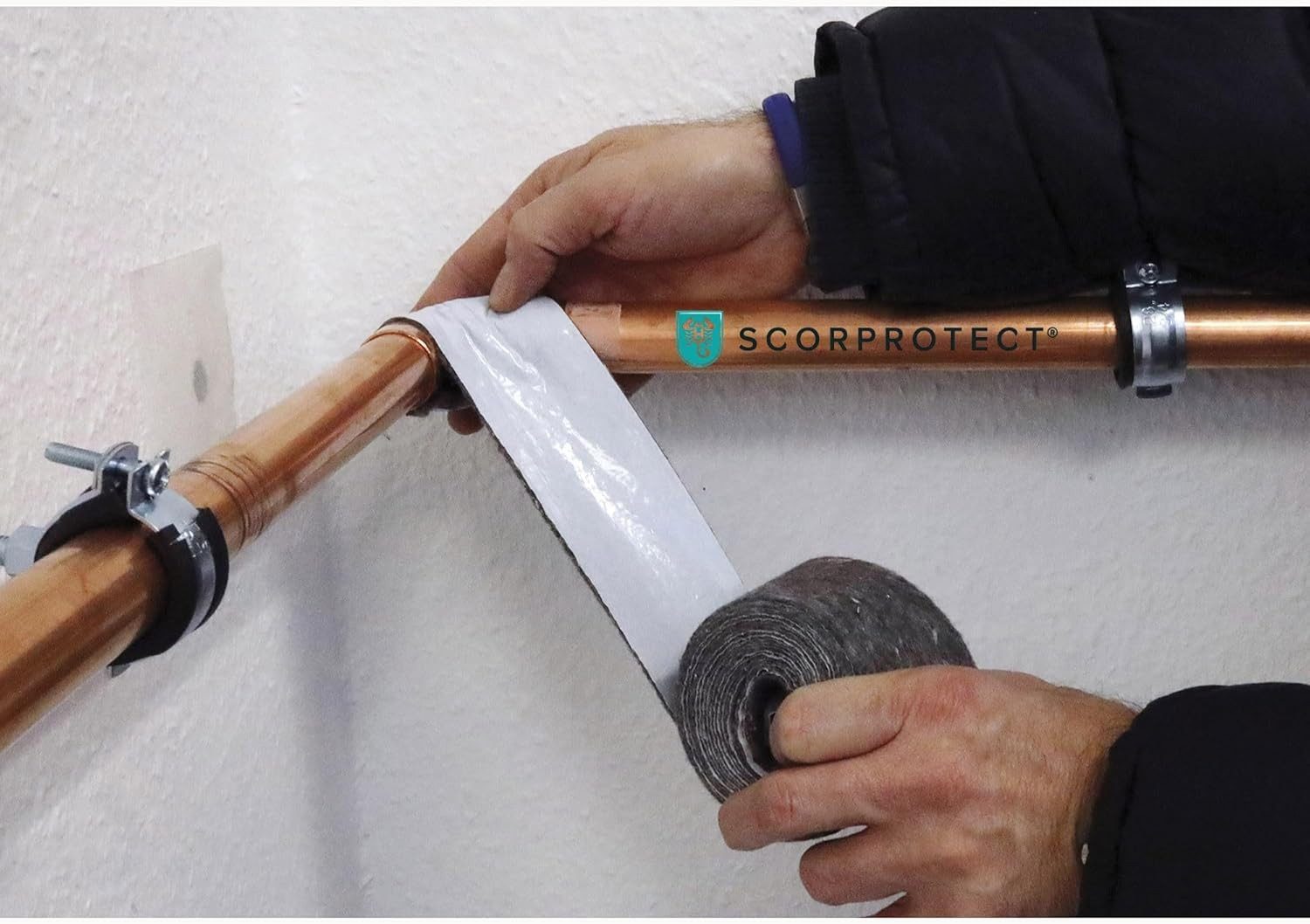 Scorprotect® Steinwolle Vlies Wickelband mit Dampfsperre in 70 & 100 mm